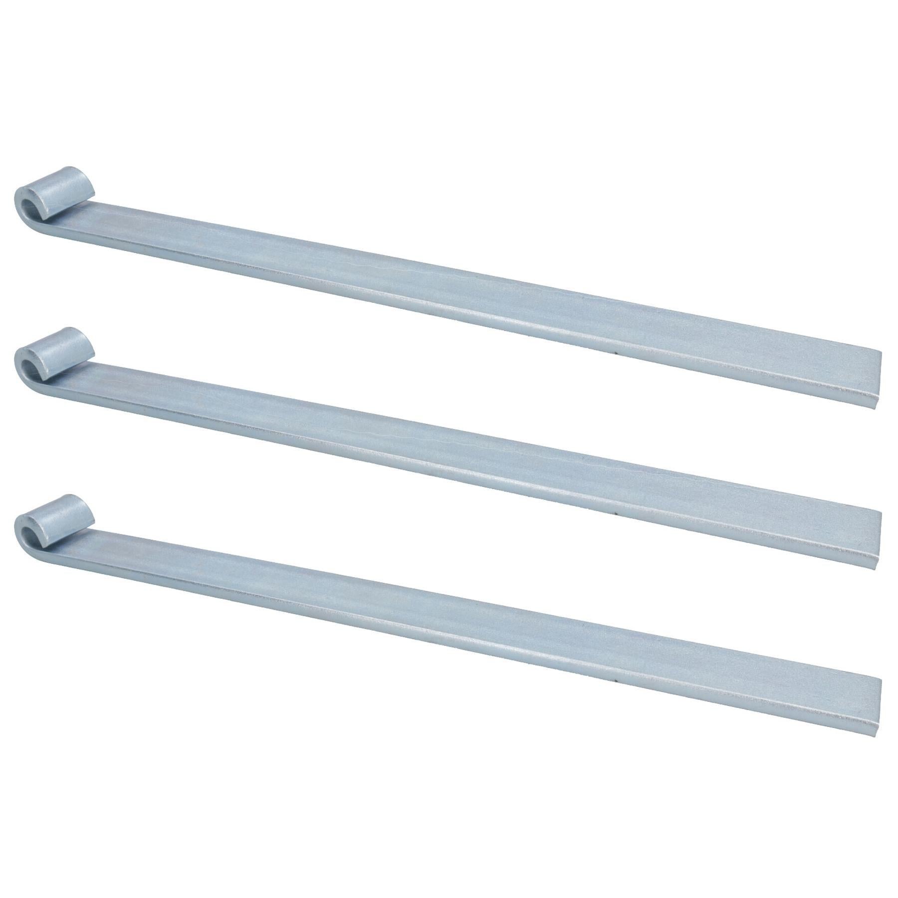 Charnière droite de hayon à sangle HD pour broches de 12 mm, longueur 460 mm, plaquée zinc