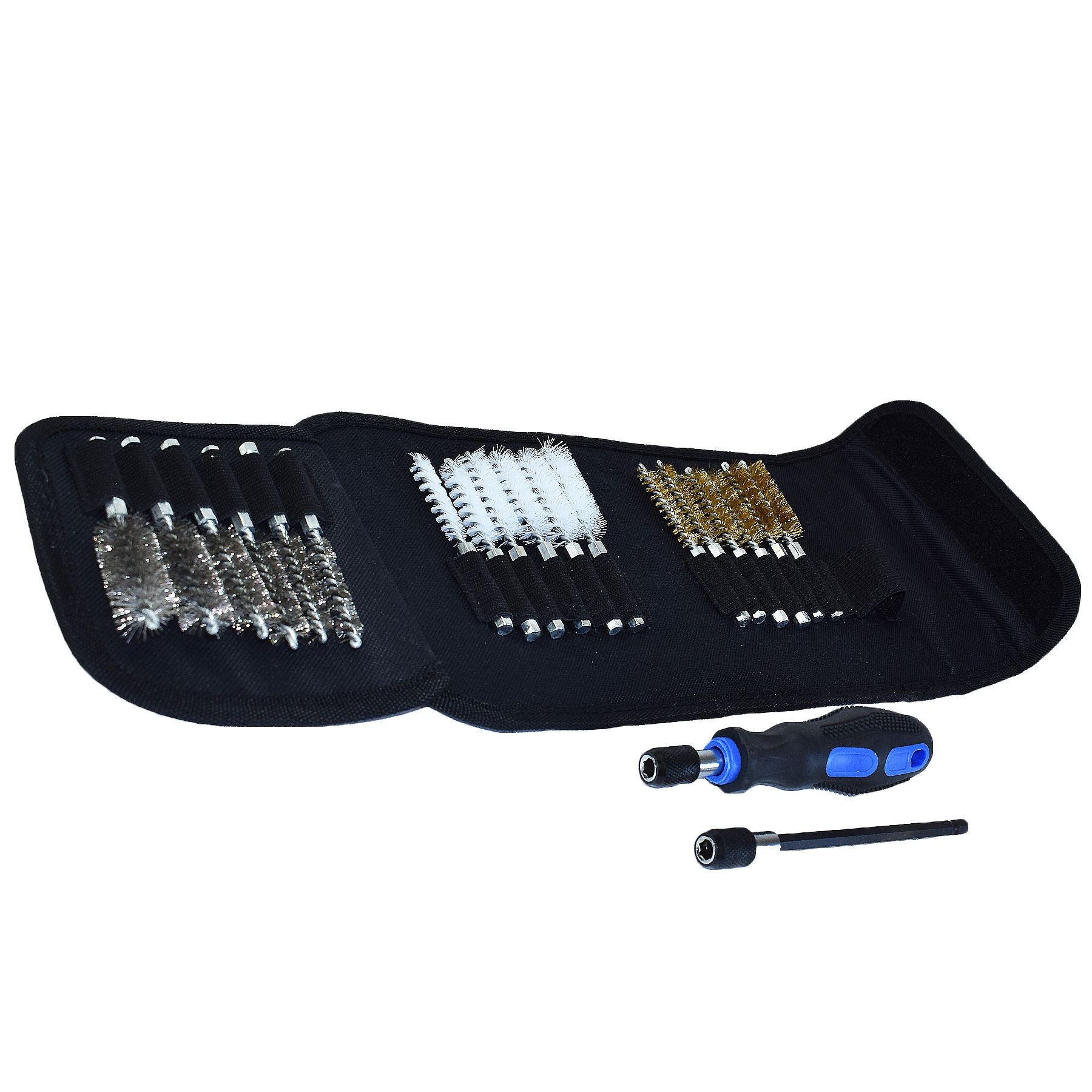 Lot de 20 brosses en spirale en laiton, acier, nylon, fil de détail, tuyau, manche d'extension 1/4"