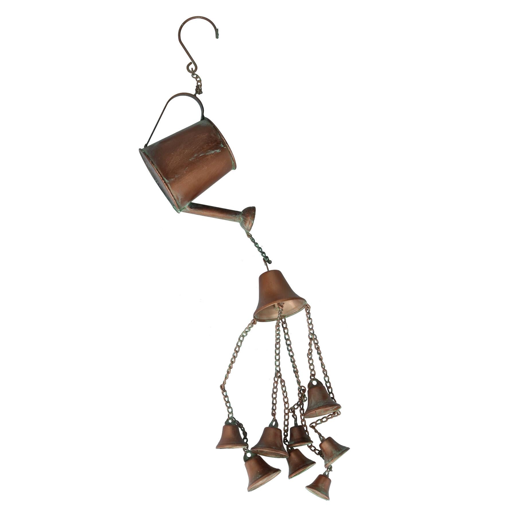Arrosoir carillon éolien cloche suspendue jardin cour ornement décoration métal