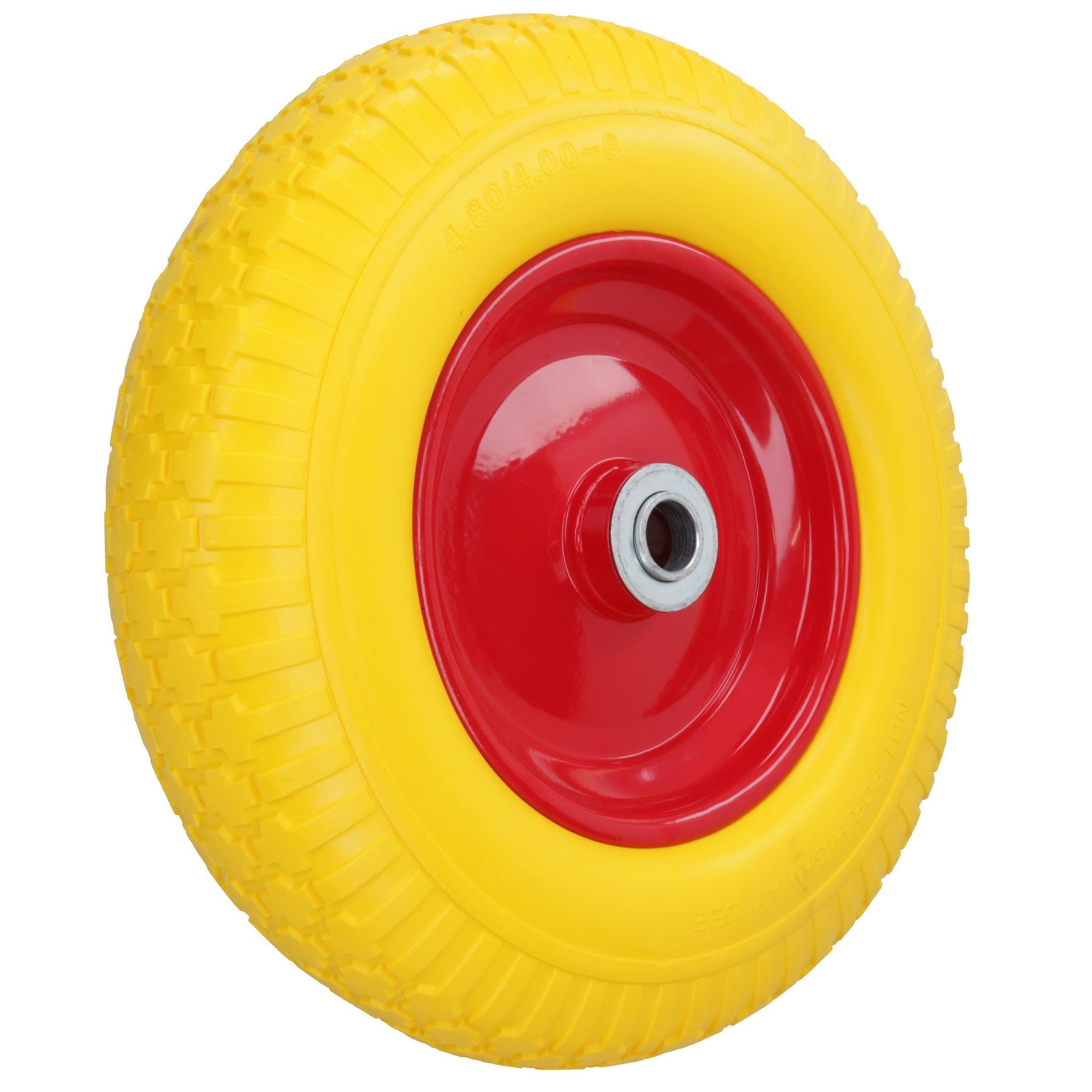 Roue de brouette anti-crevaison remplie de mousse de 14,5 pouces, alésage de 25 mm, capacité de 200 kg