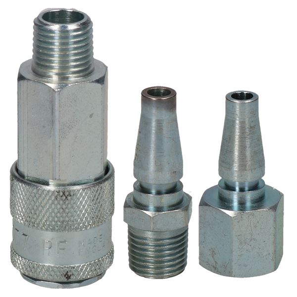 Raccord femelle Schrader Profile série 17, filetage mâle BSP 1/4" et adaptateurs mâles