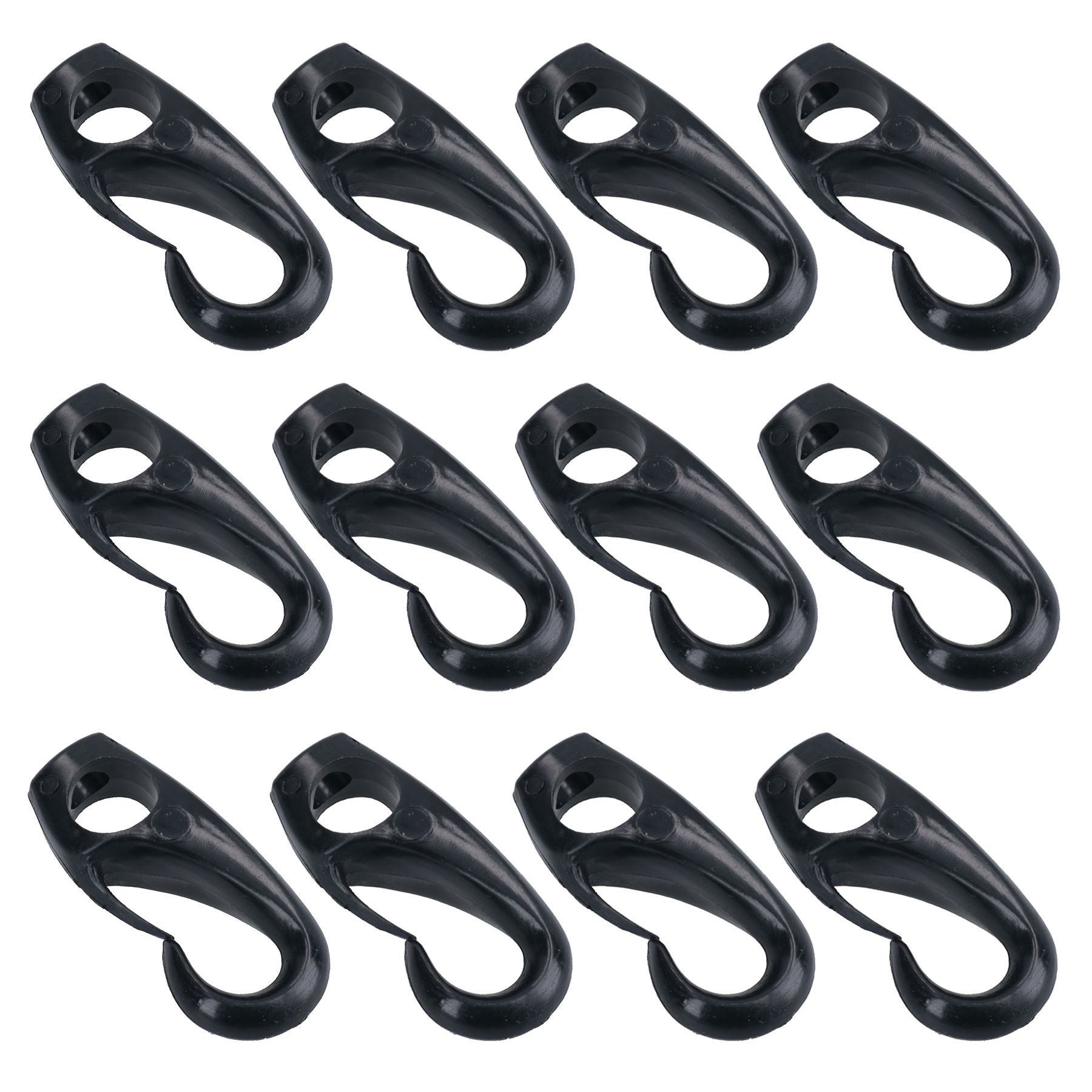 Crochet de 8 mm pour corde élastique élastique en nylon noir antirouille