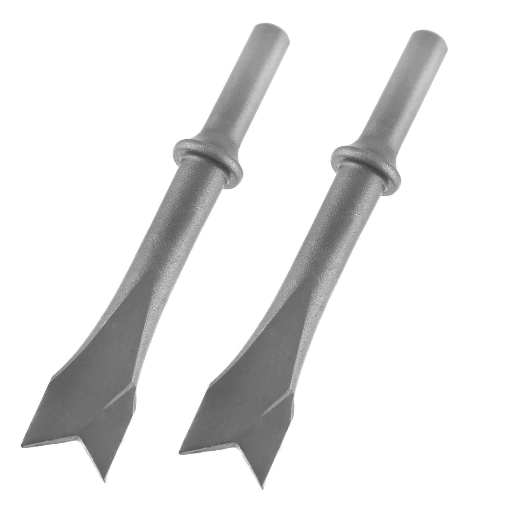 Lot de 2 burins à air comprimé pour marteaux pneumatiques à coupe en V de 150 mm