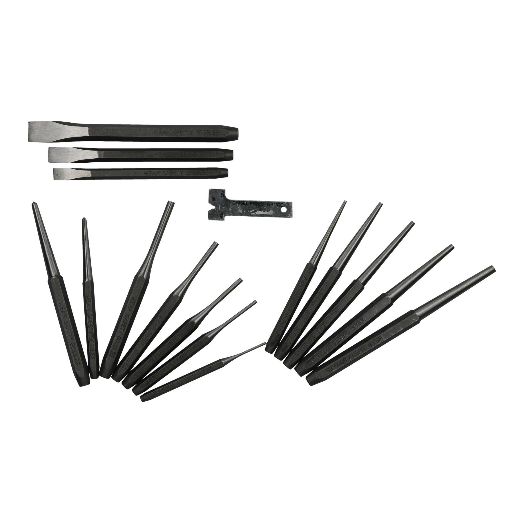 16-tlg. Körner & Meißel Metallmarker Kegel Kaltmeißel Splintentreiber Körner