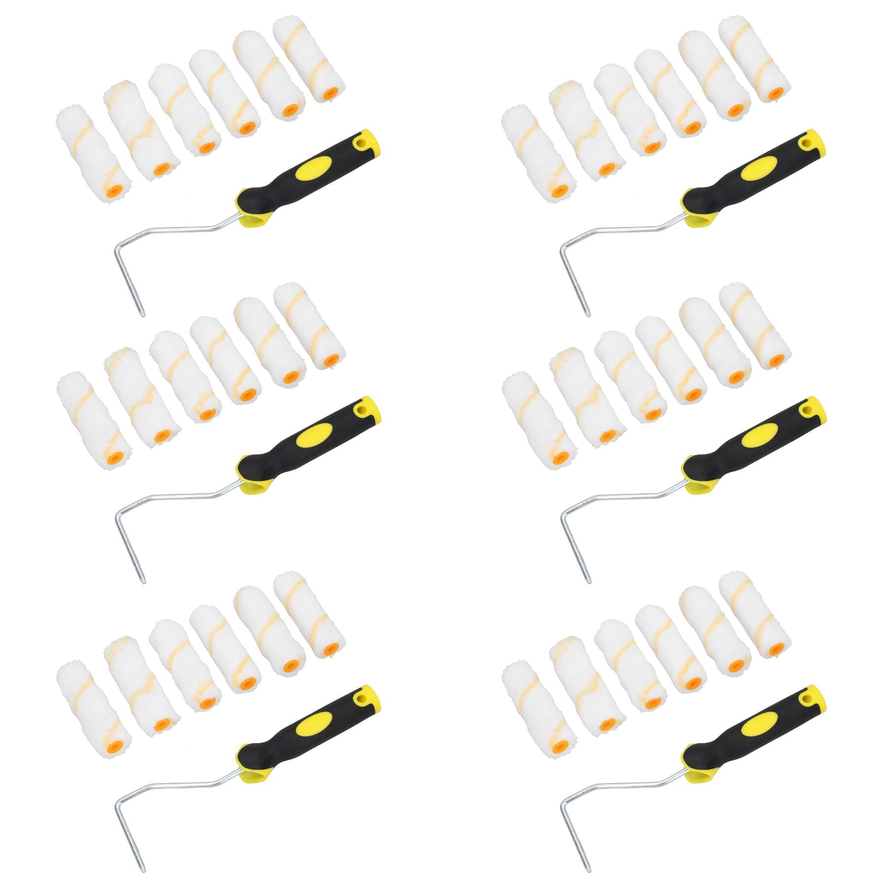 Ensemble de mini rouleaux et manchons de 4 po pour peintures à émulsion brillantes, peinture et décoration