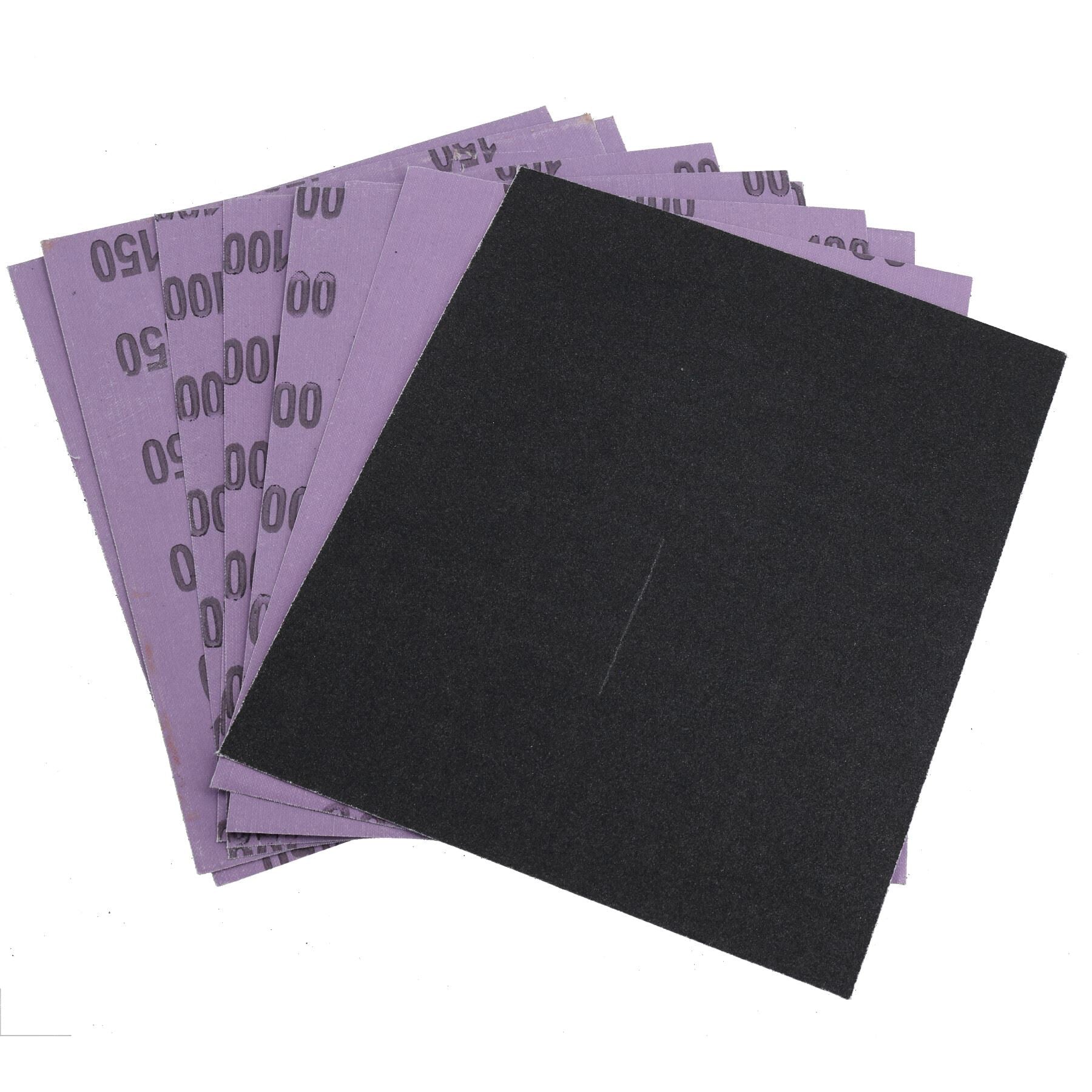 Feuilles de toile émeri Feuille de papier de verre abrasif Oxyde d'aluminium Grain mixte