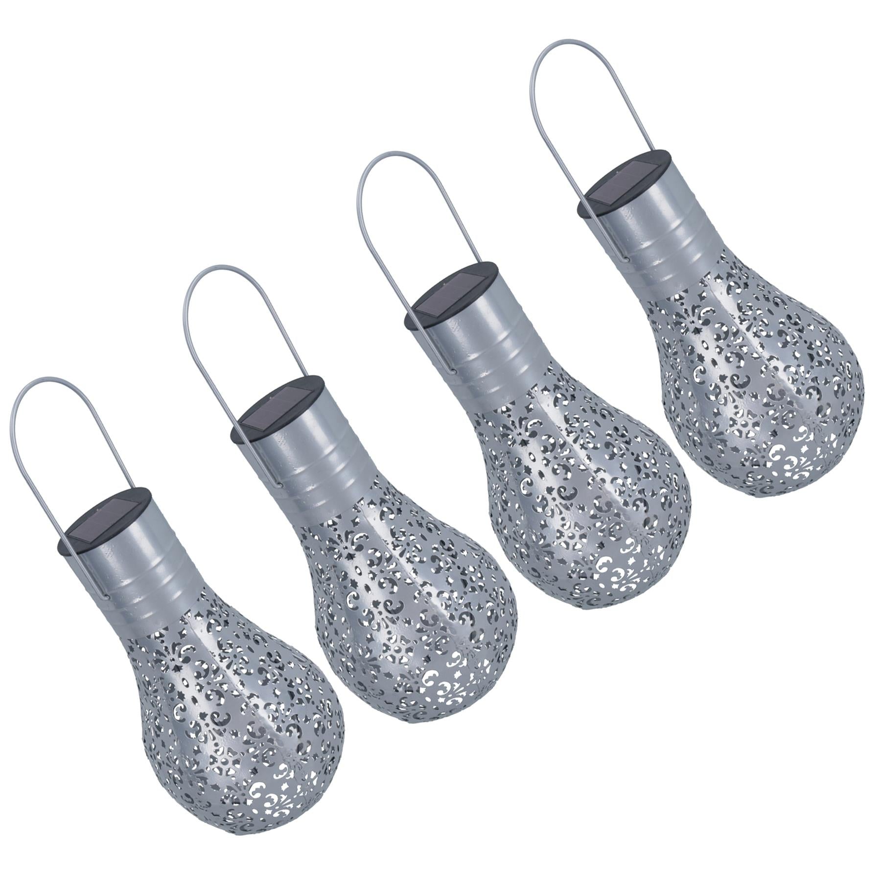 Lampe de jardin à panneau solaire de style damasque Éclairage de patio Silhouette