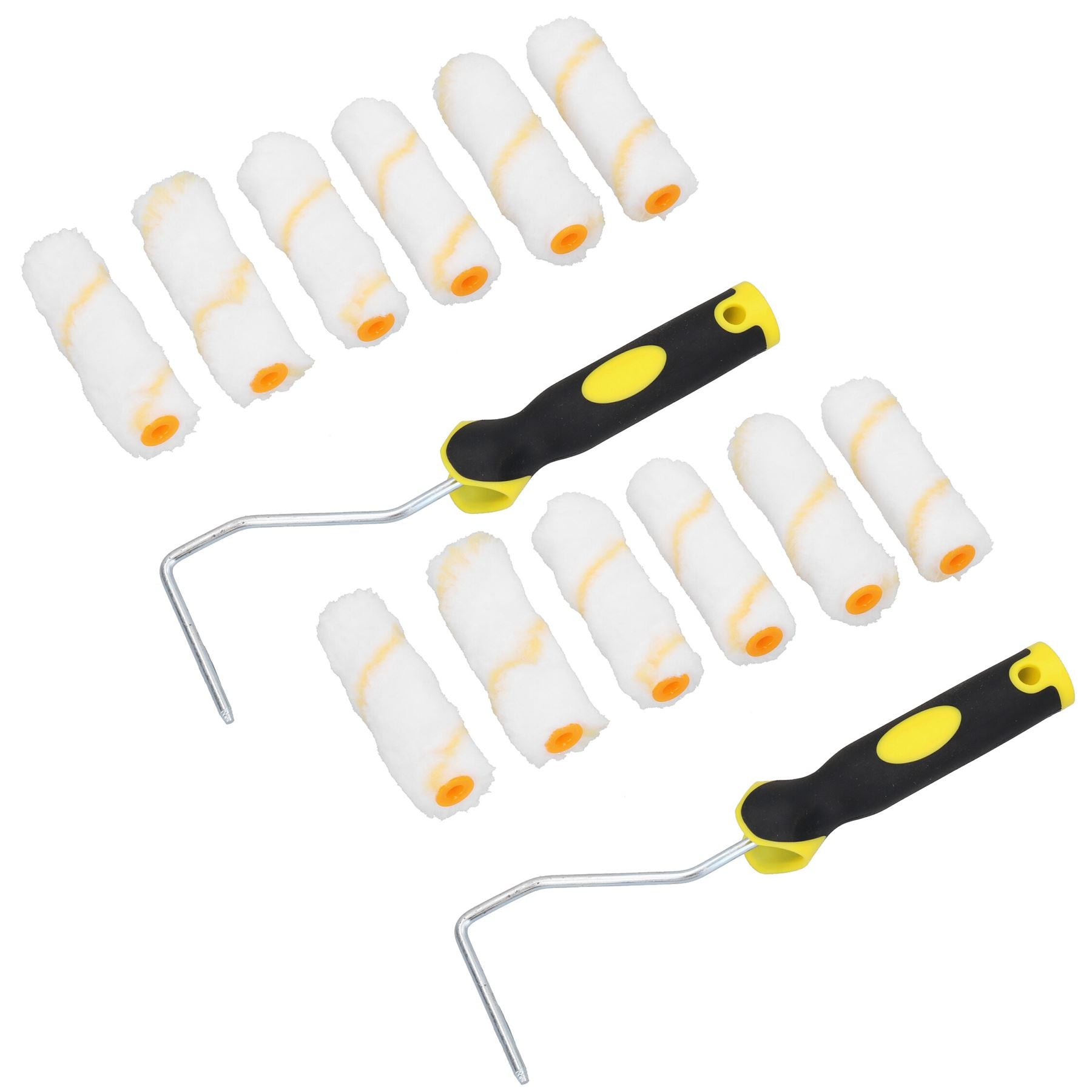 Ensemble de mini rouleaux et manchons de 4 po pour peintures à émulsion brillantes, peinture et décoration