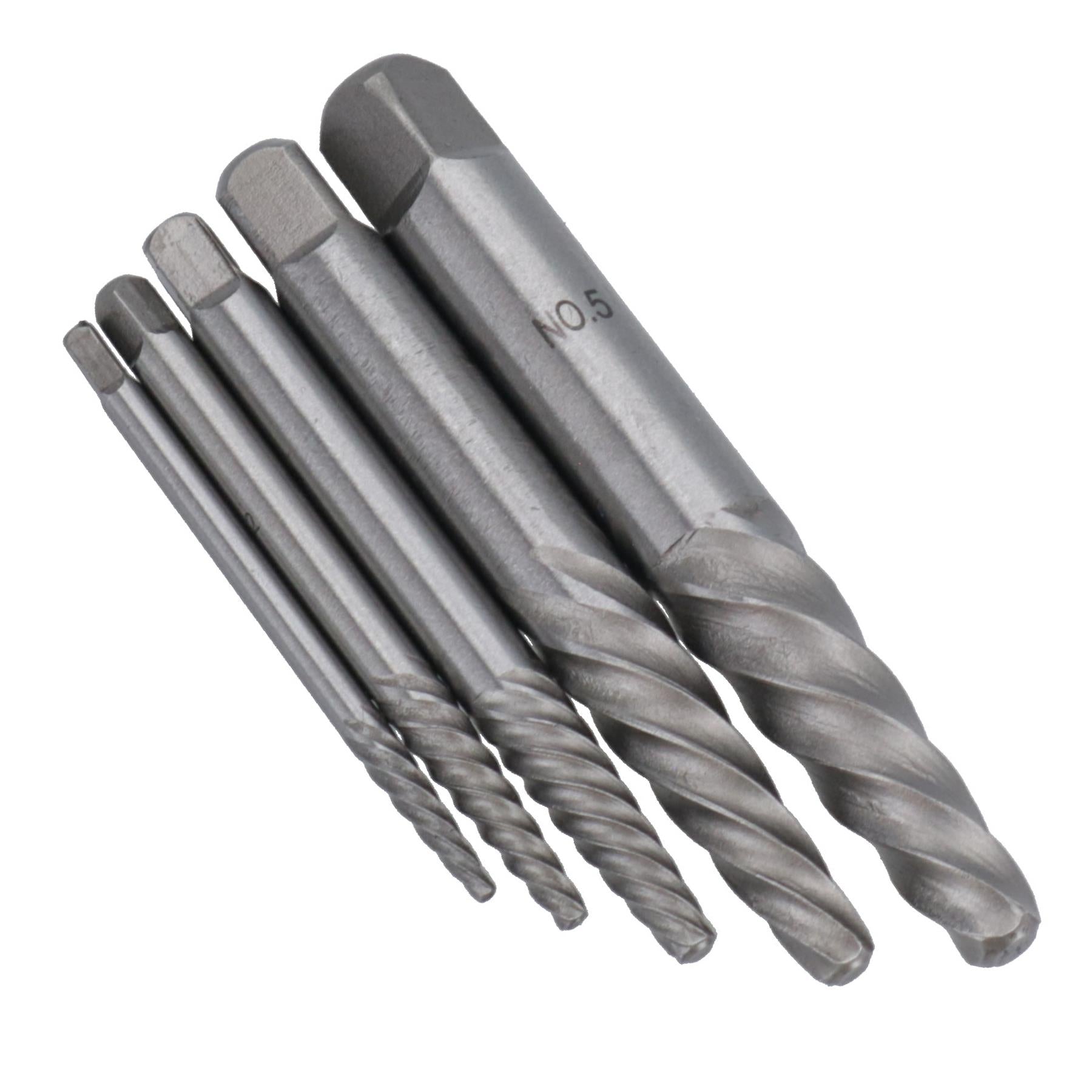 HSS-Spiralbohrer für Linkshänder, Imperial-Design, + Bolzenausdreher für beschädigte Schrauben, 10 Stück