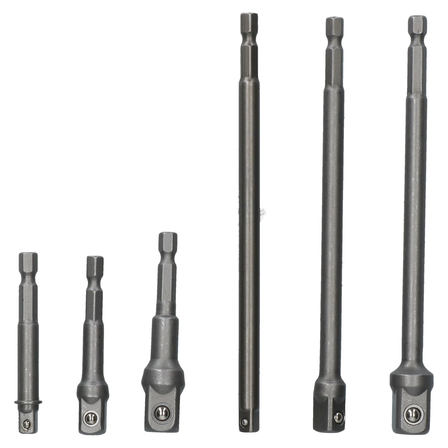 65 mm + 150 mm Stecknuss-Adapter, Sechskant-Verlängerungssatz, 1/4 Zoll, 3/8 Zoll, 1/2 Zoll, 6-teilig