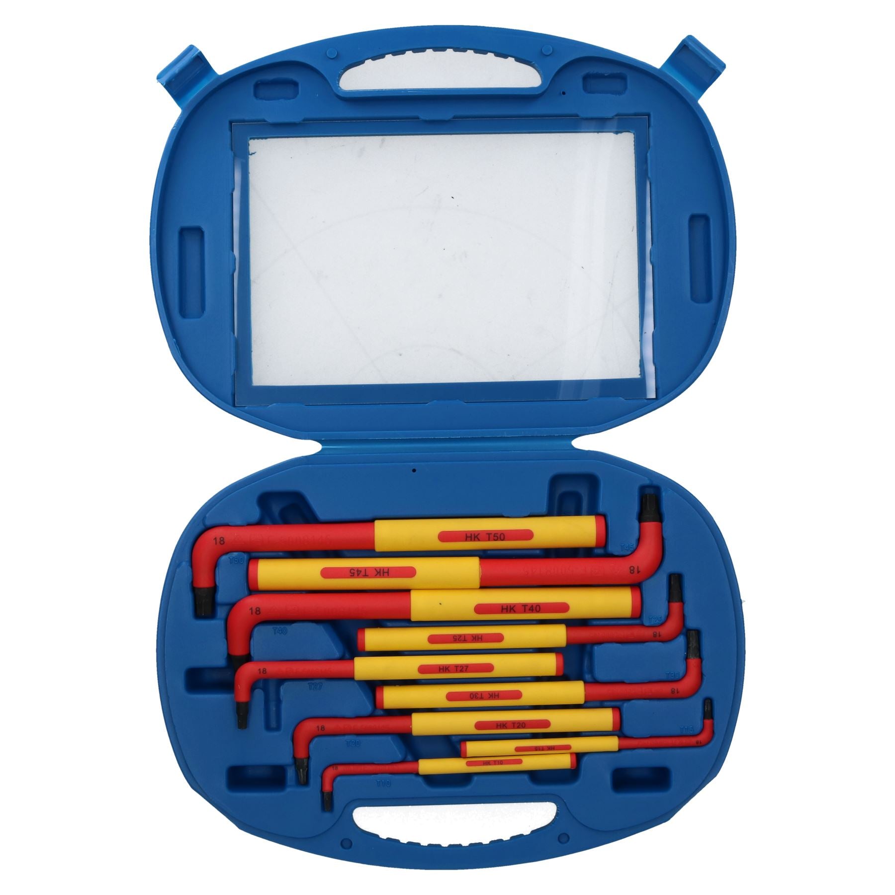 VDE-isolierte, extra lange Torx-Sternschlüssel T10 – T50, 9-teilig, Schutz bis 1000 V