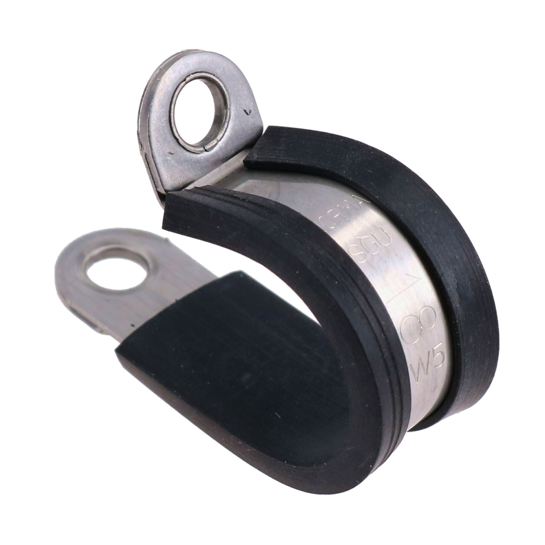 Pack of 10 Stainless Steel Rubber Lined P Clips Pipe Cable Clamp