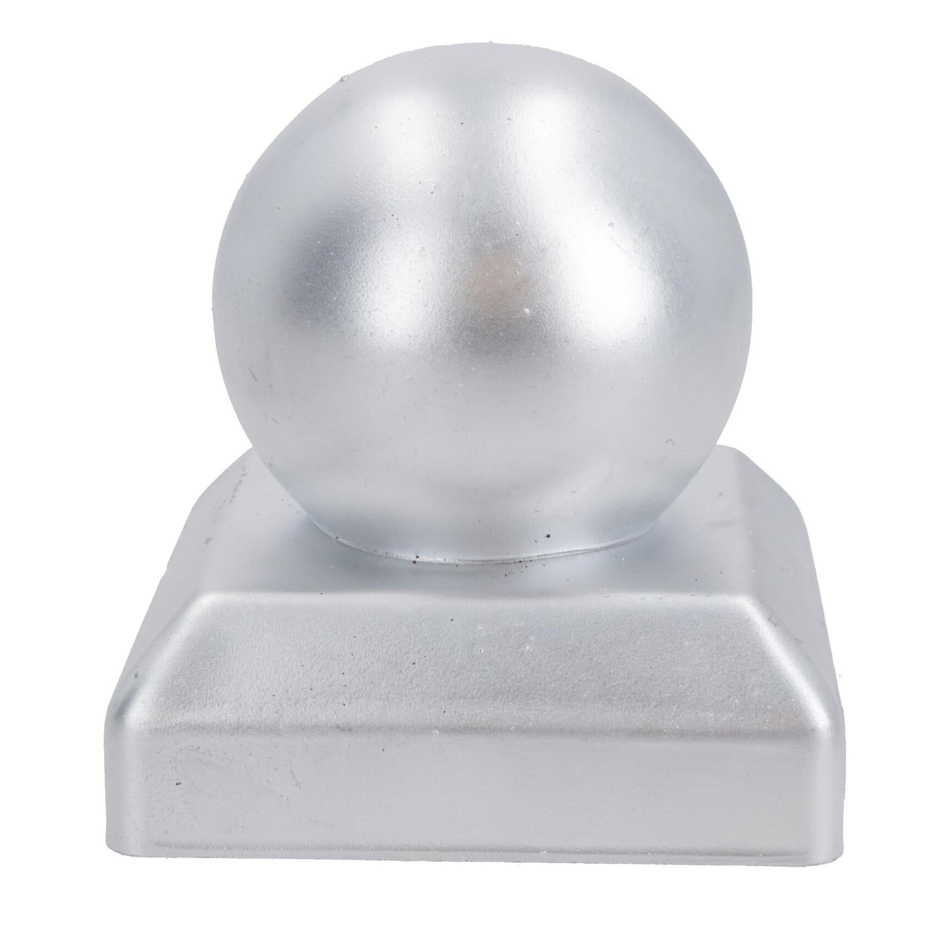 Round Metal Fence Post Caps 75mm or 100mm Protector Cover Brown or Silver