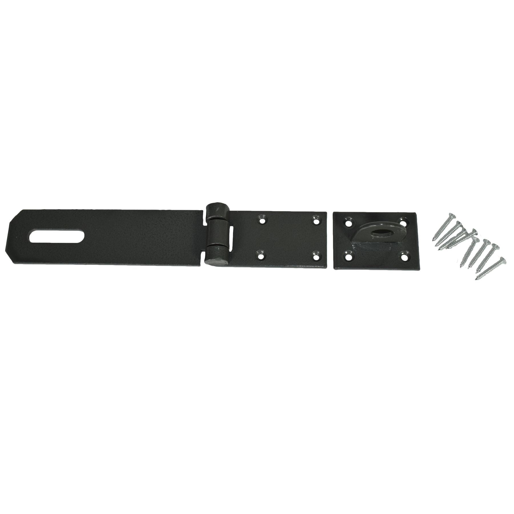 Robuster Sicherheitsaufsatz aus Gusseisen mit Haspe und Klammer für Garage und Schuppen, 17,8 x 5,1 cm