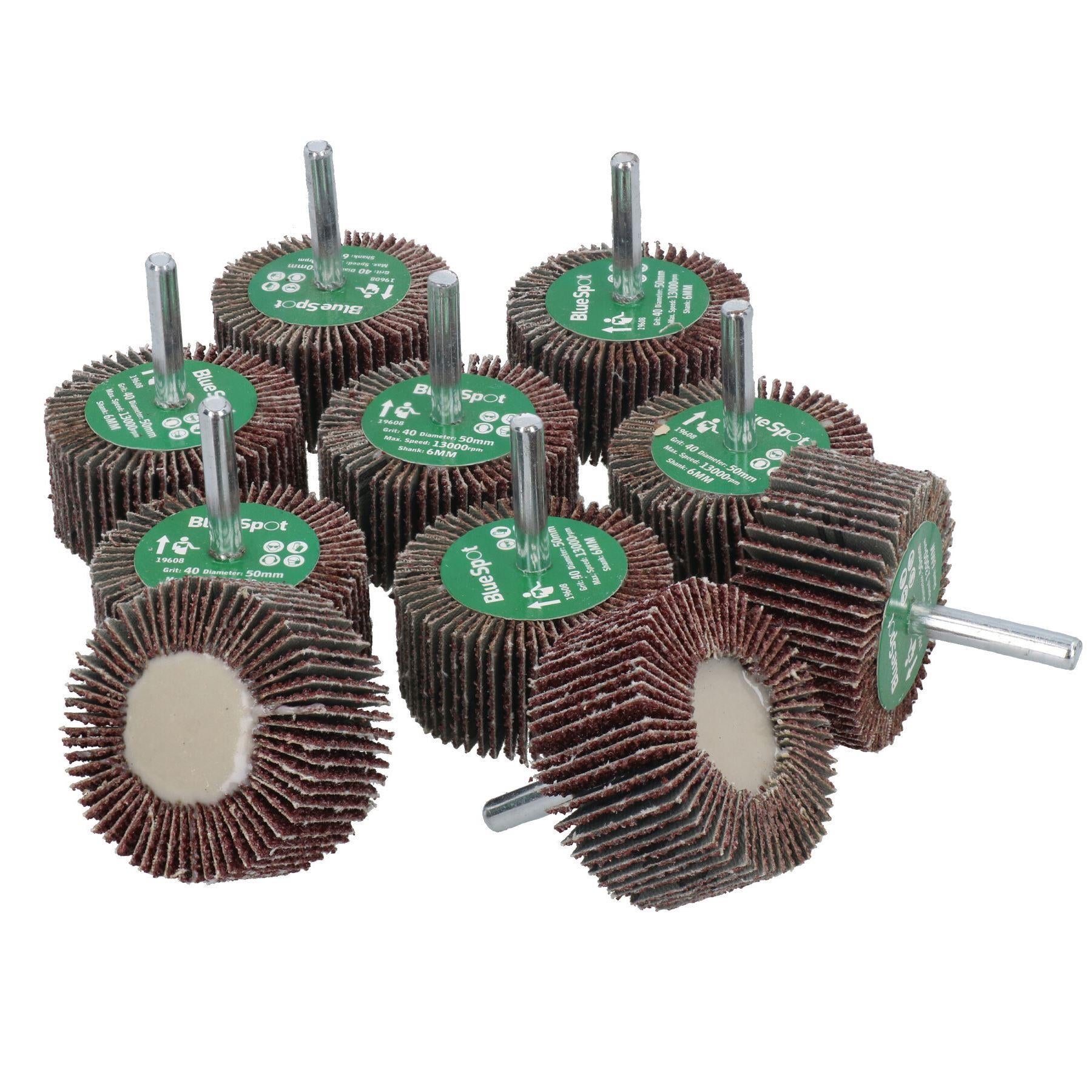 50mm Fächerschleifscheibe Schleifteller für Bohrmaschinen 6mm Schaft