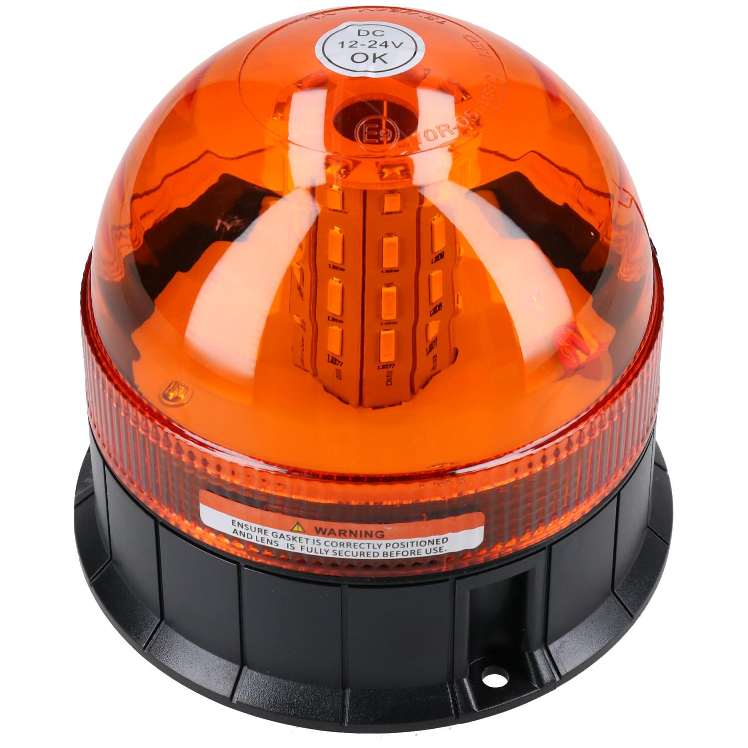 Professional LED Amber Warning Beacon 12v & 24v IP66 Flashing Light Orange