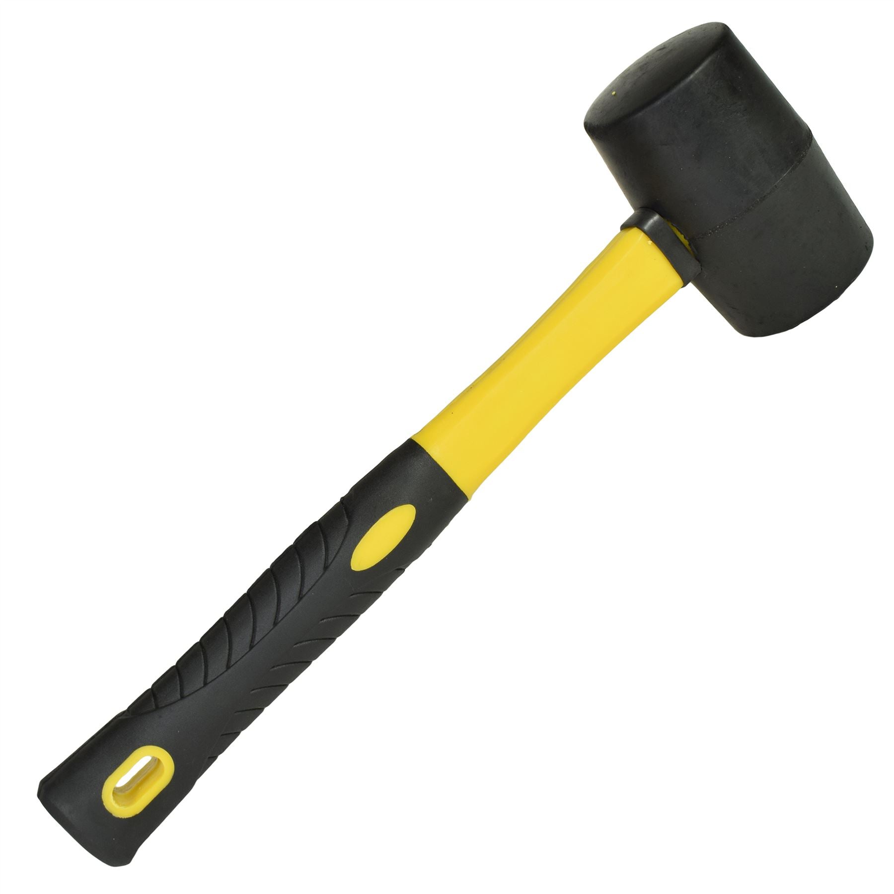 16oz schwarzer Gummihammer, hinterlässt keine Spuren, mit Fiberglas-Griffschaft