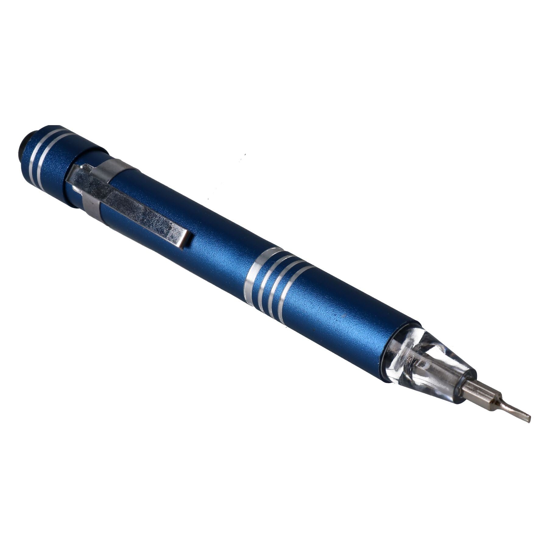 6 in 1 LED Precision Screwdriver Magnetic Pocket Pen Slotted Flathead Phillips