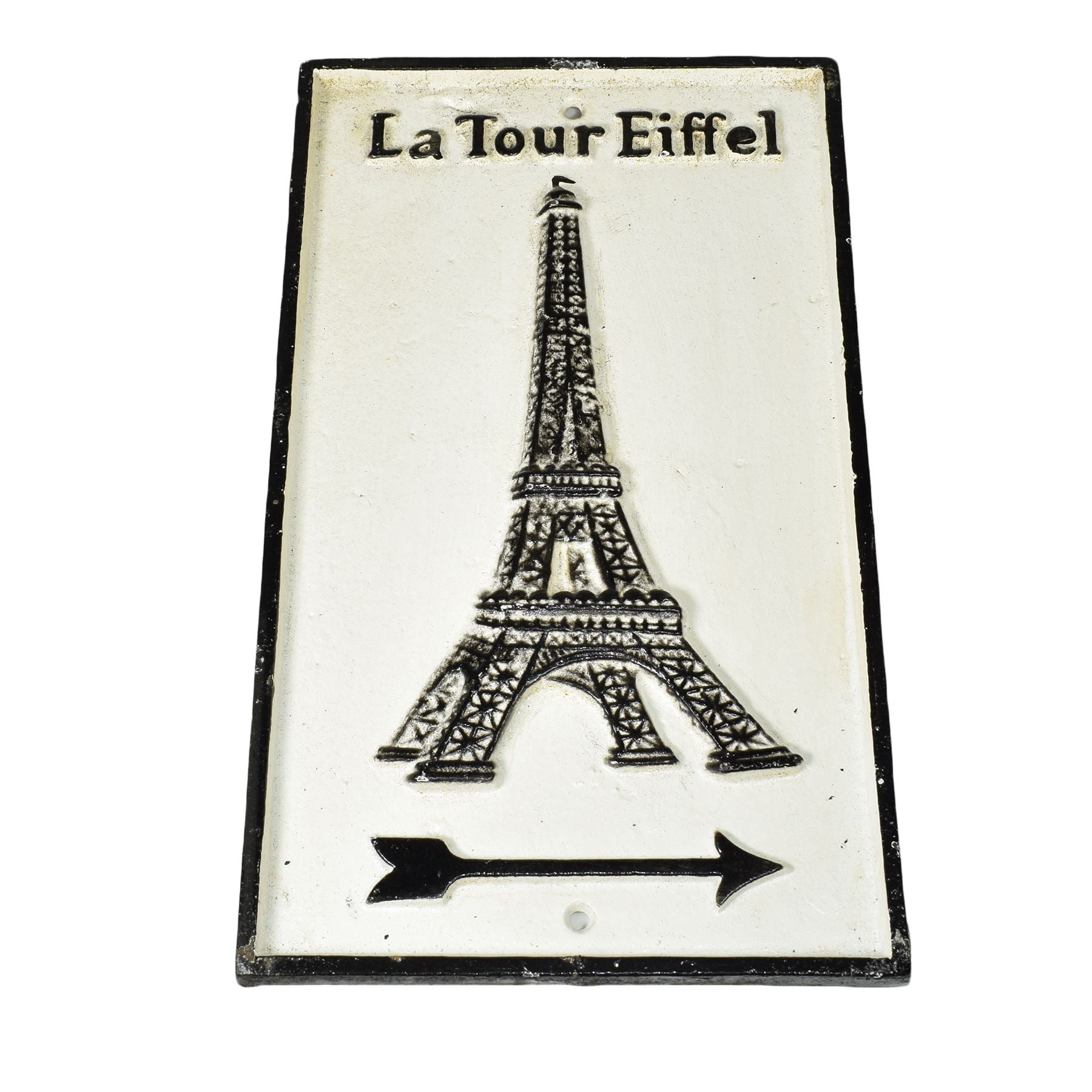 "La Tour Eiffel" Cast Iron Sign Plaque Door Wall House Fence Gate Post Garden