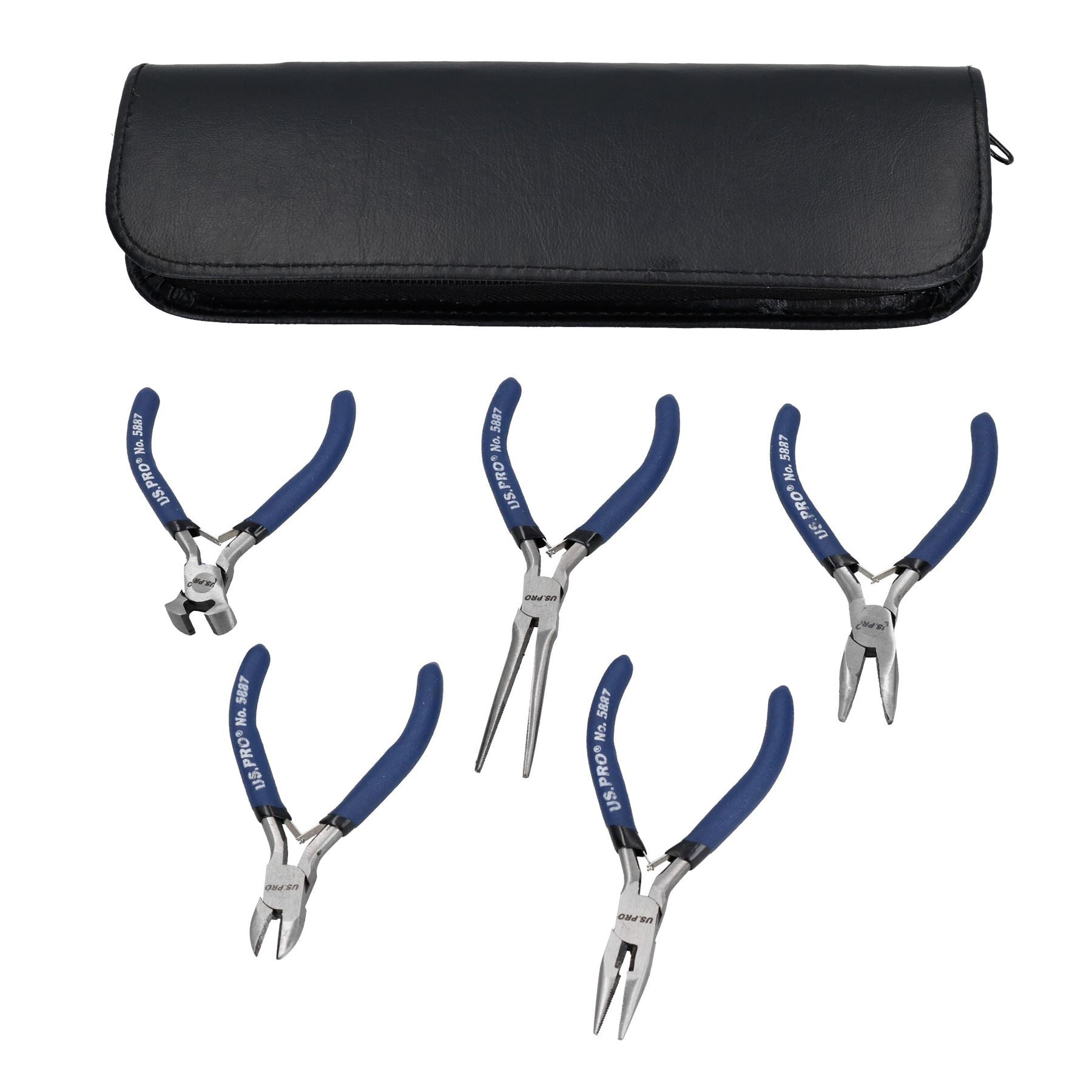 Lot de 5 mini pinces pour fabrication de bijoux artisanaux, pinces de pêche, coupe-bec long, aiguille