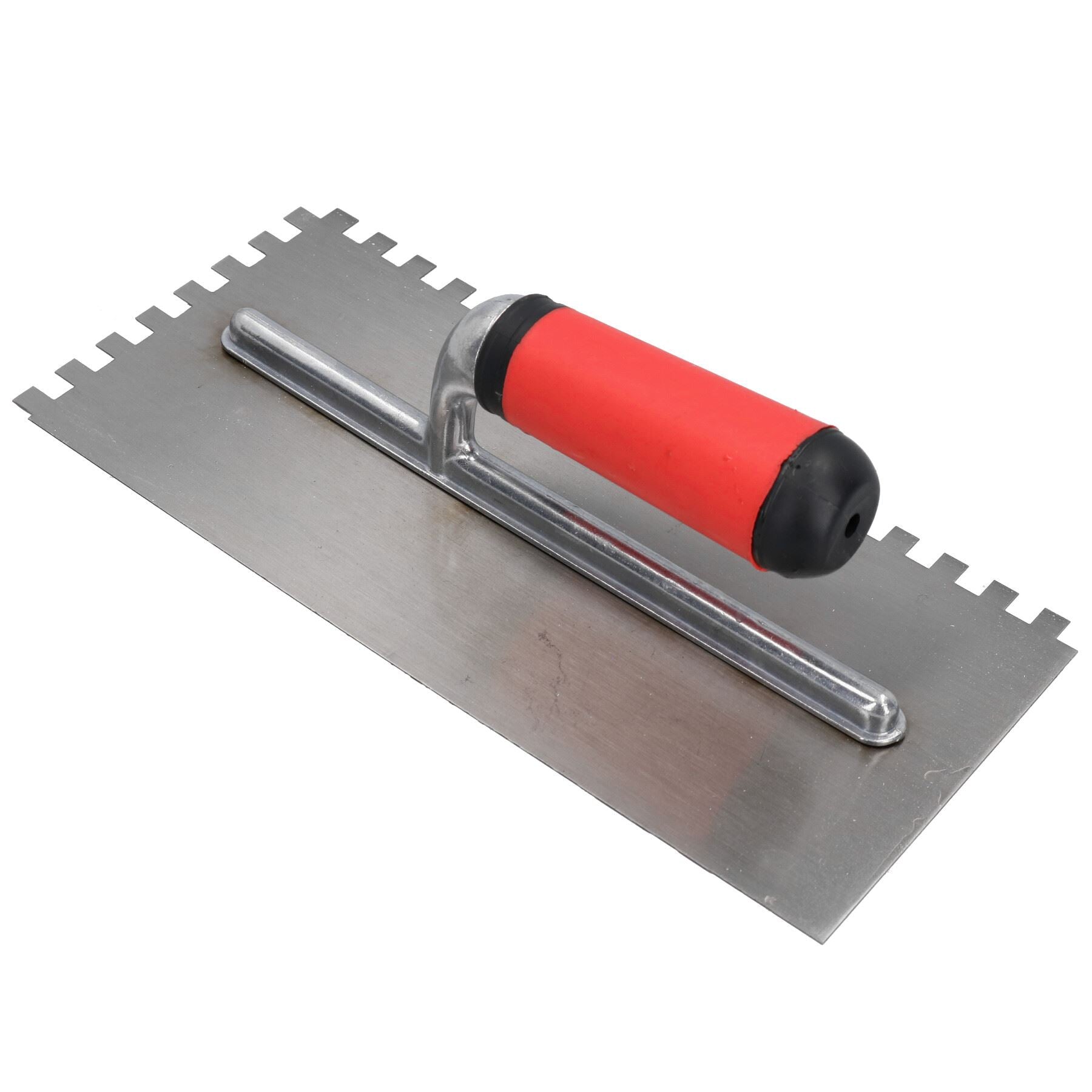 Truelle à encoches carrées de 8 mm pour plâtrage, écrémage, carrelage, plâtre, 280 x 115 mm