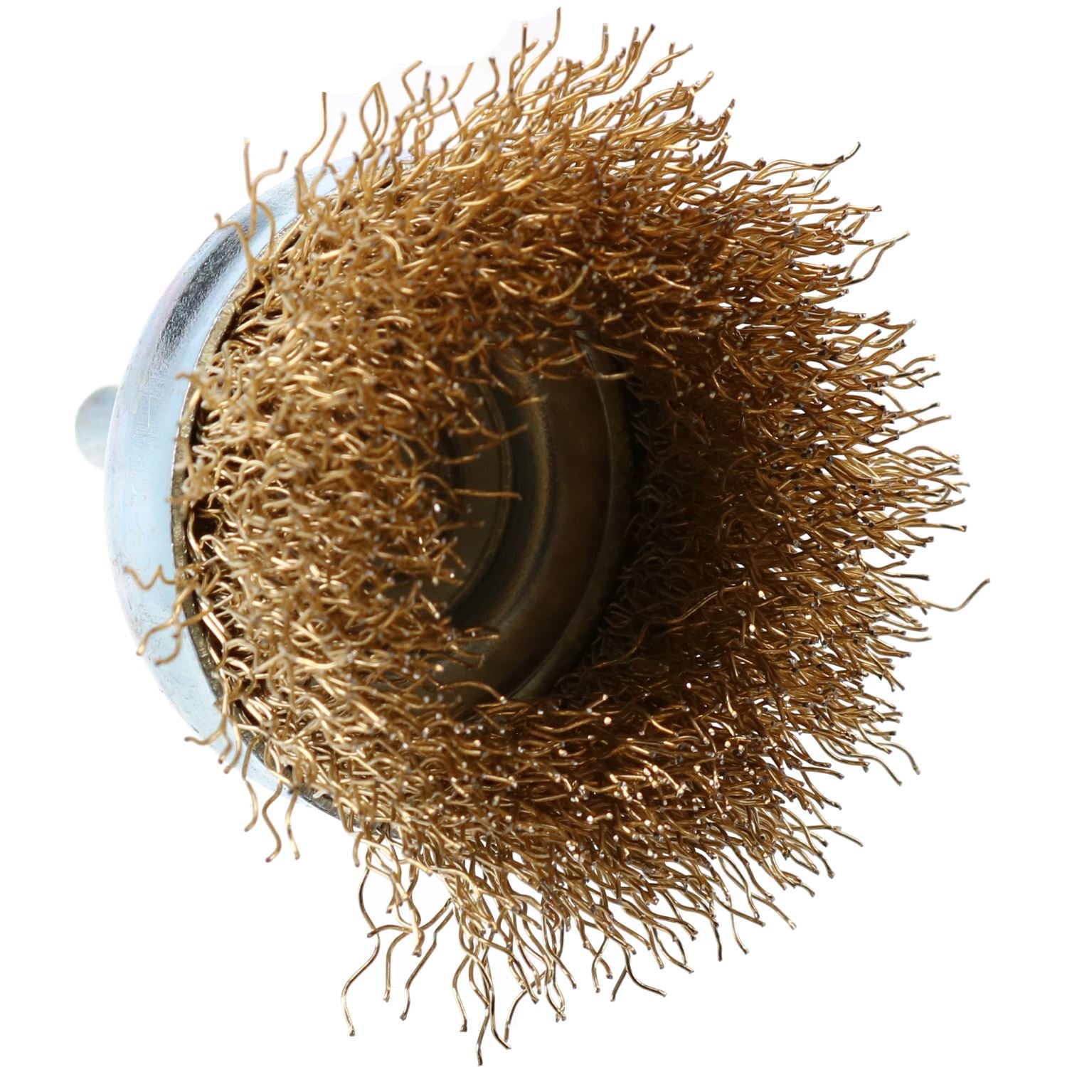 Brosse coupelle en fil d'acier 50 mm/75 mm pour perceuses, revêtement en laiton, décapant pour peinture antirouille