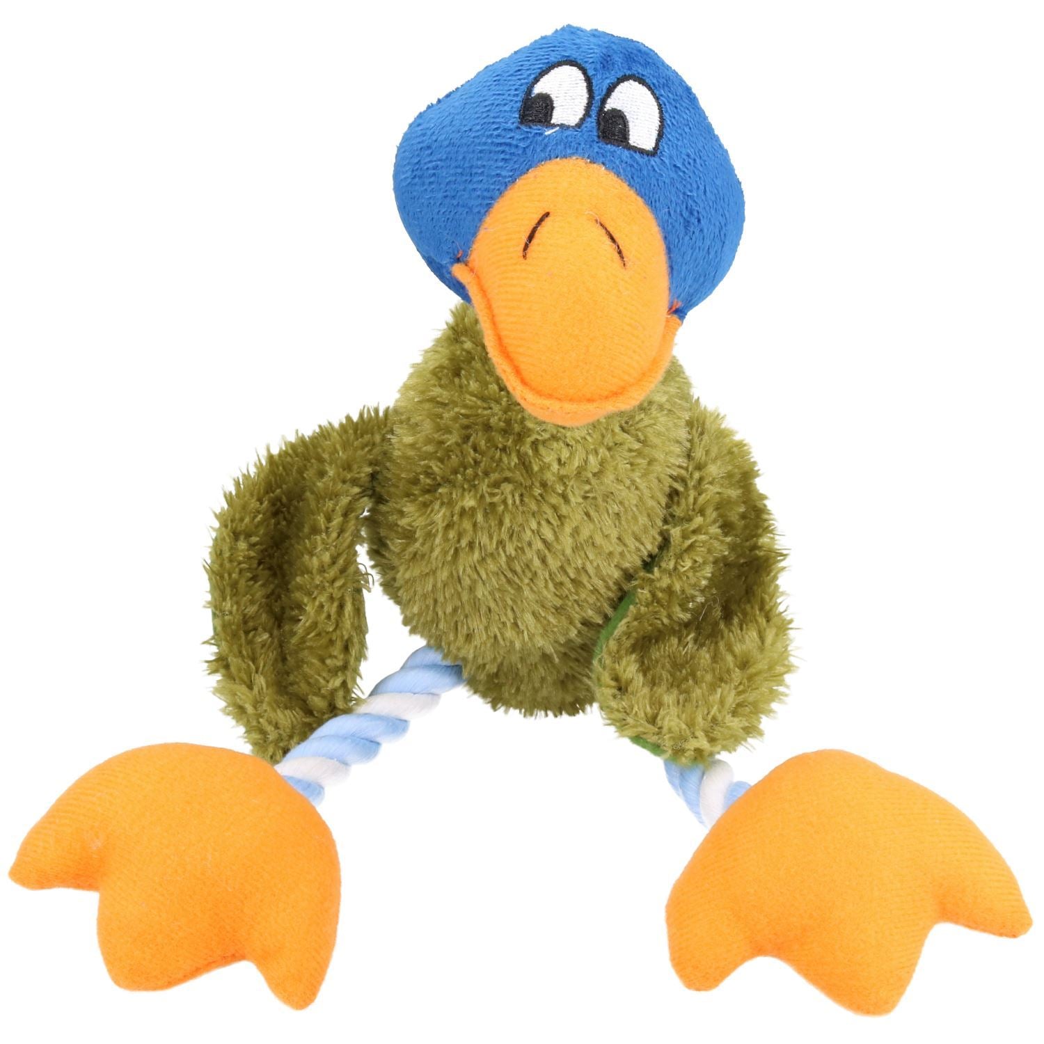 Mr Twister – Hundespielzeug aus Plüschseil „Delia Duck“ und „Ruby Rabbit“ mit Quietschfunktion, 2 Stück