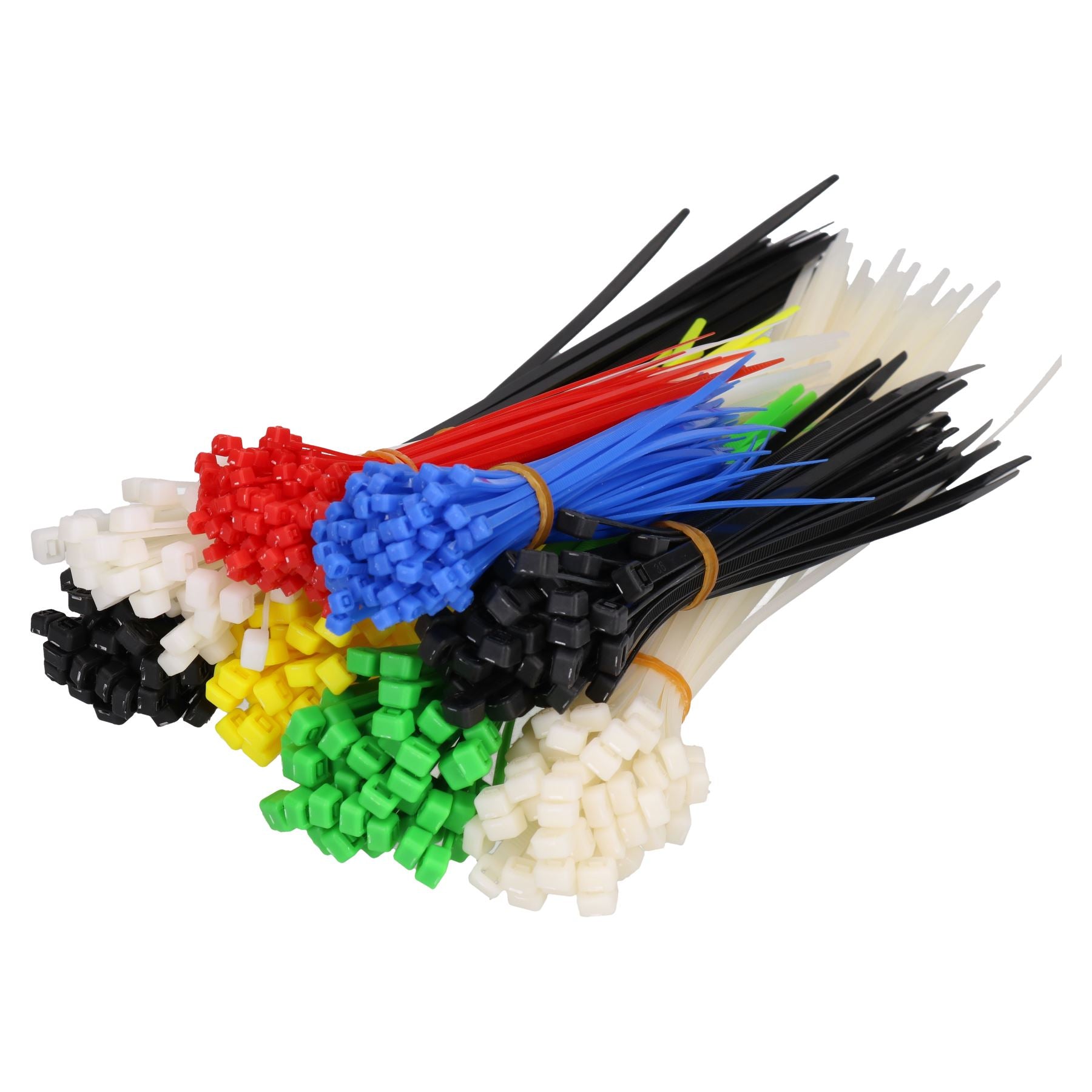 Cable Zip Ties Wraps Fasteners Plastic Nylon Various Sizes Multi Colour 500pc