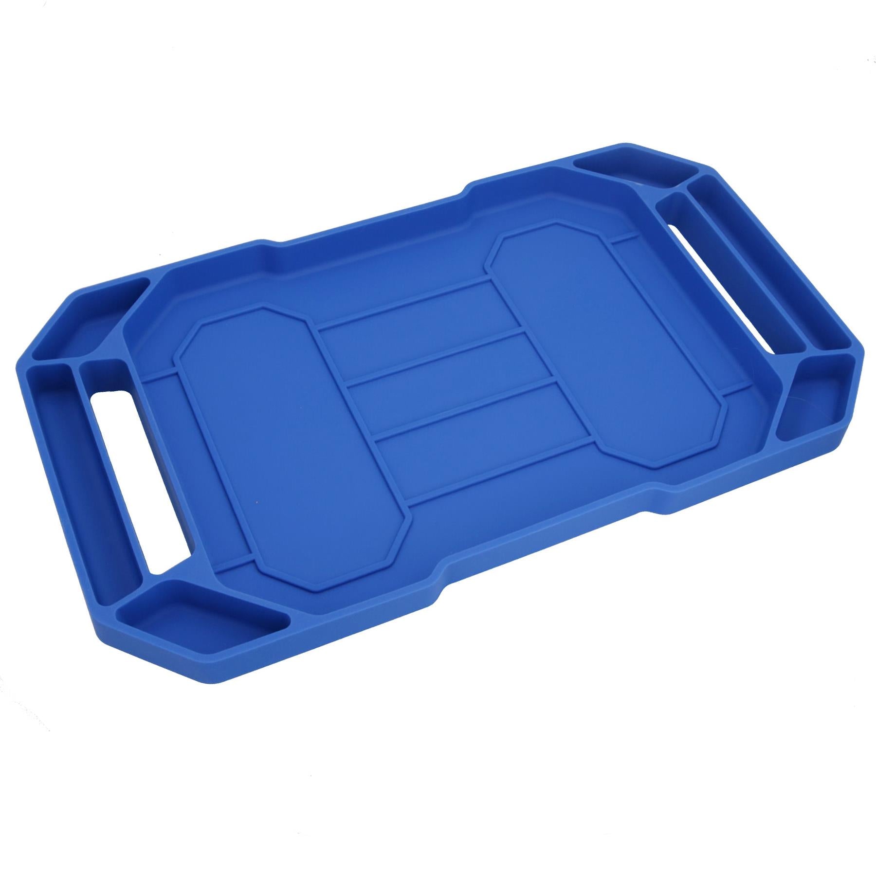 Lot de 3 plateaux à outils antidérapants et flexibles, compartiments pour boîte à outils, résistants à l'huile
