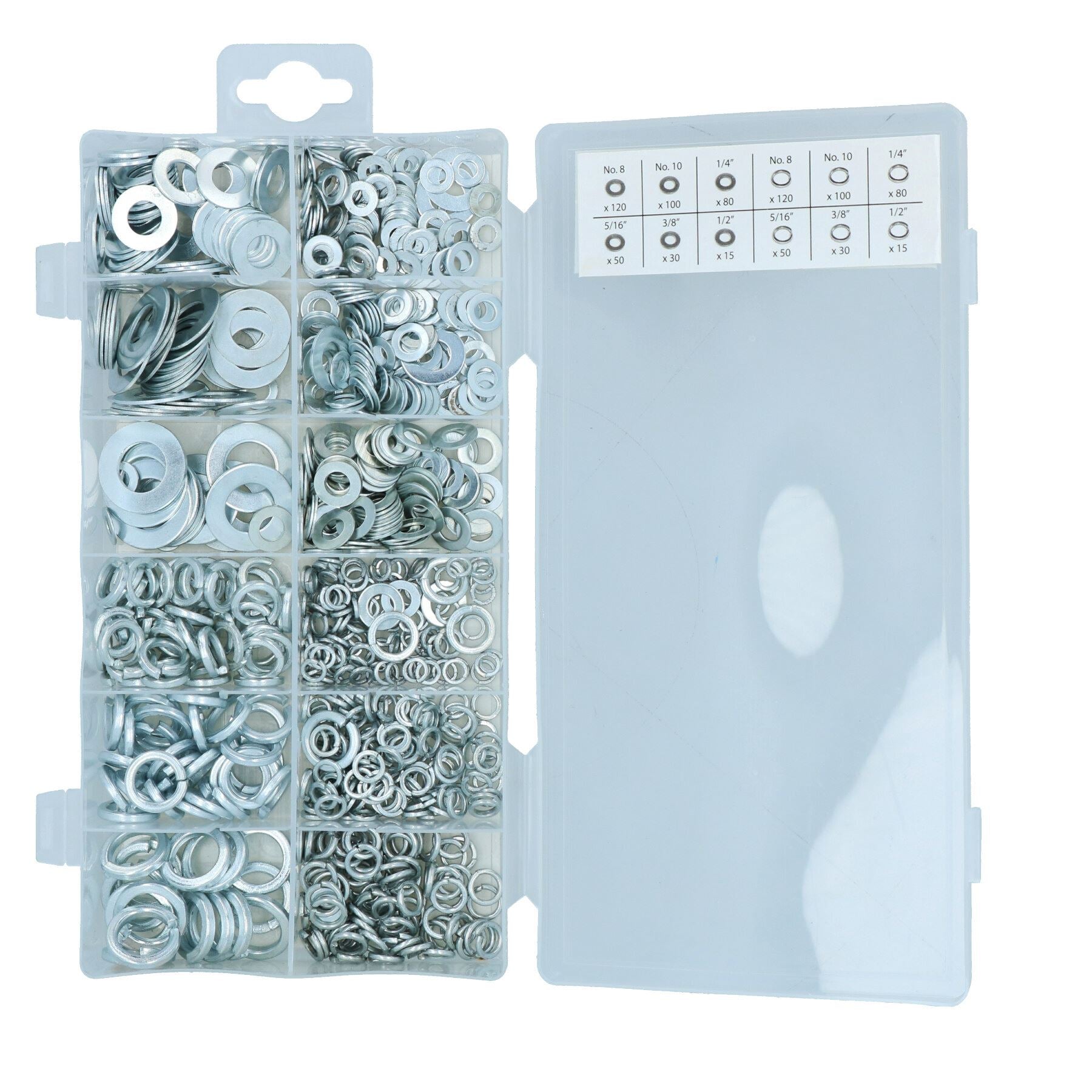 Assortiment de rondelles plates et à ressort, métriques et impériales, kit de 790 pièces