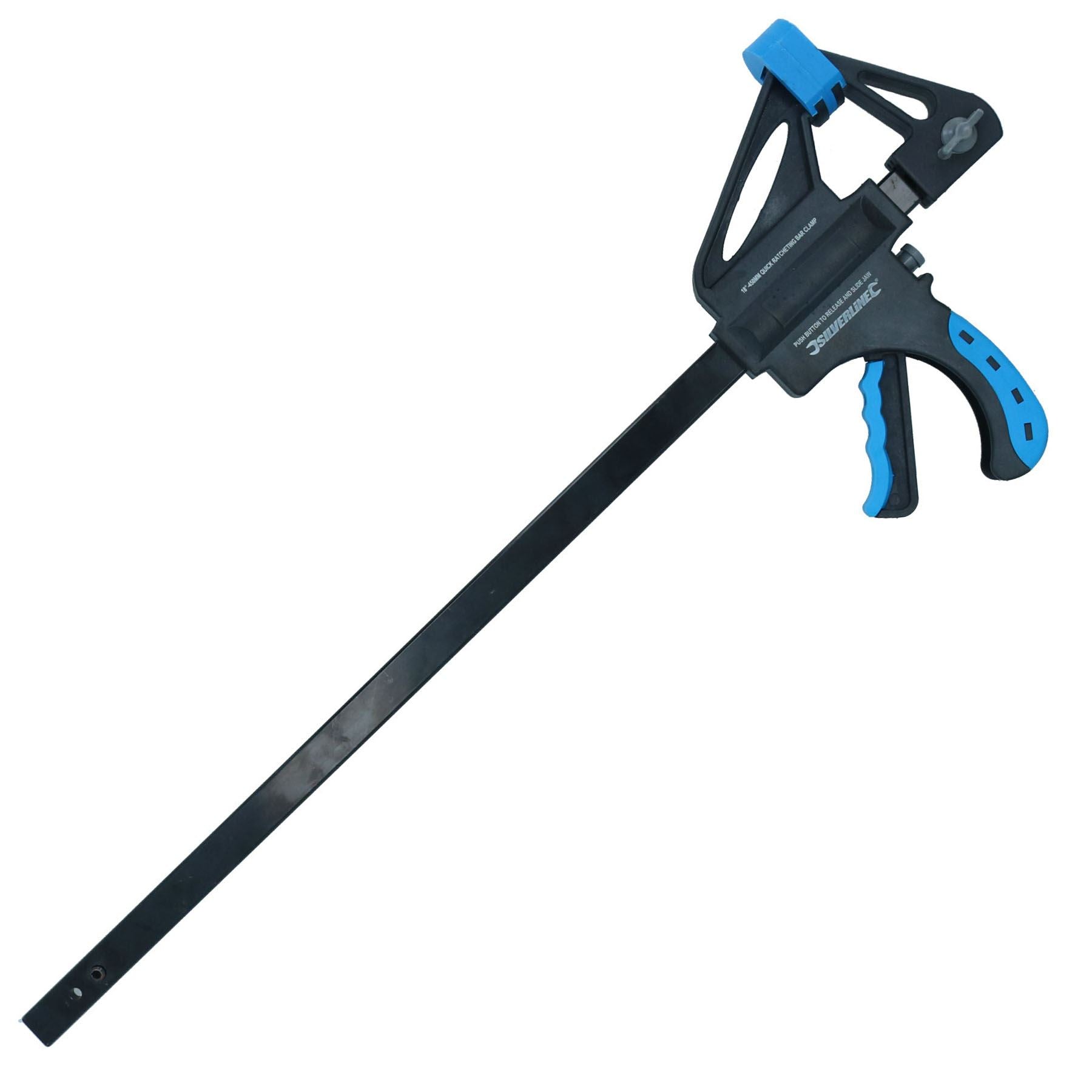 Pince à cliquet à dégagement rapide de 450 mm avec barre d'écartement pour menuiserie, usage intensif