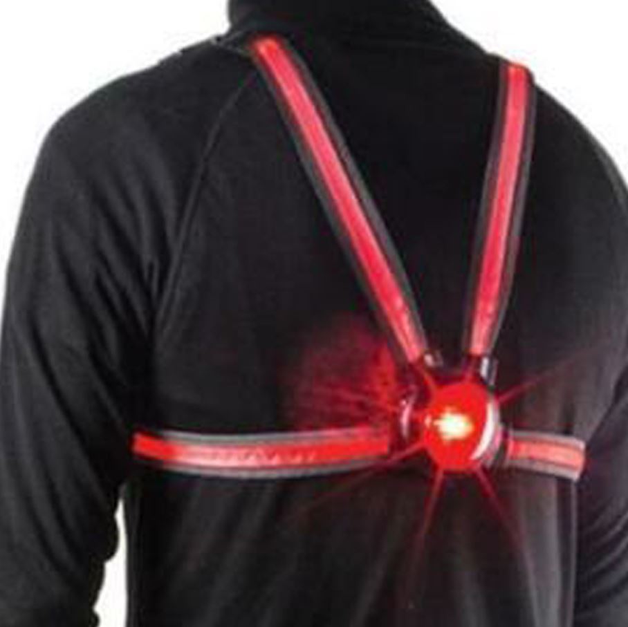 Commuter X4 – Reflektierende Sicherheitsausrüstungstasche für den hinteren Gurt mit LED-Licht