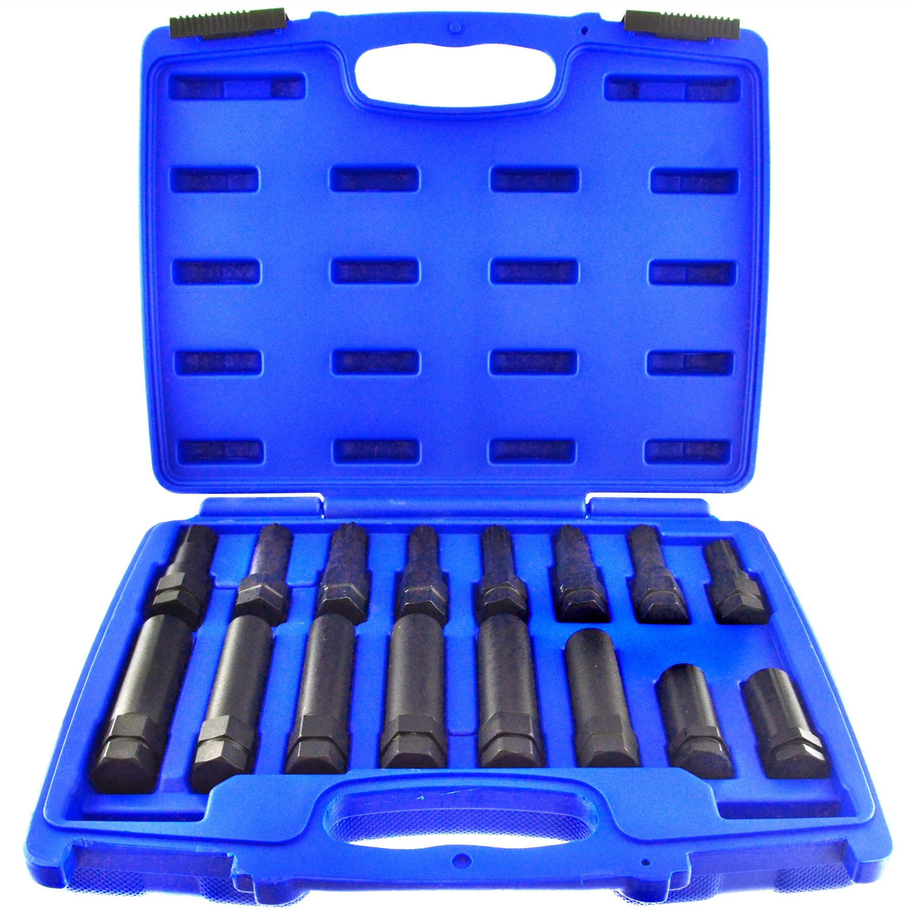 Clé de démontage d'écrou de roue verrouillable Master 16 pièces, cannelure étoile Torx, cannelure hexagonale AT965