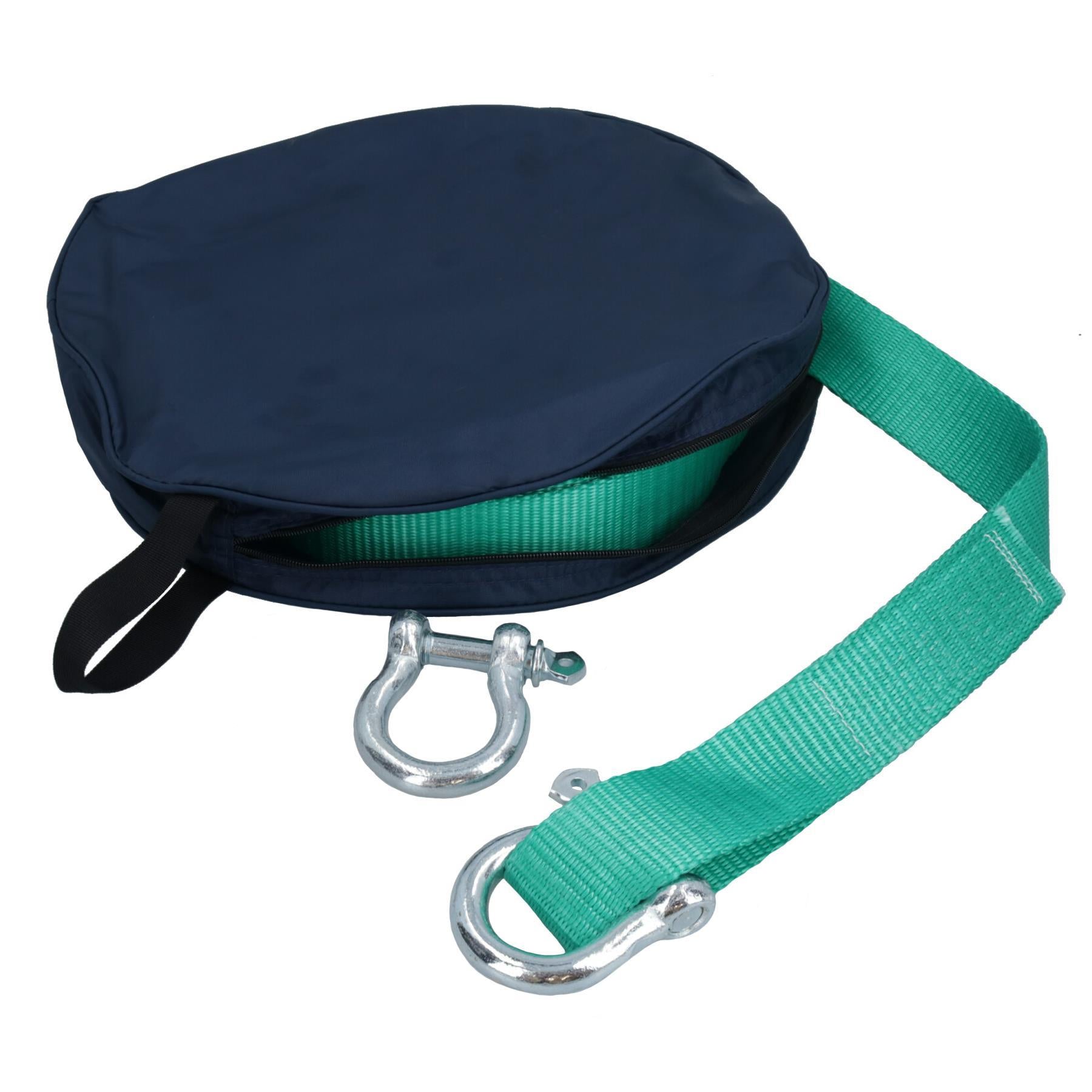 Sangle de remorquage longue de 20 m et deux manilles Sac de rangement 8 T 4x4 tout-terrain