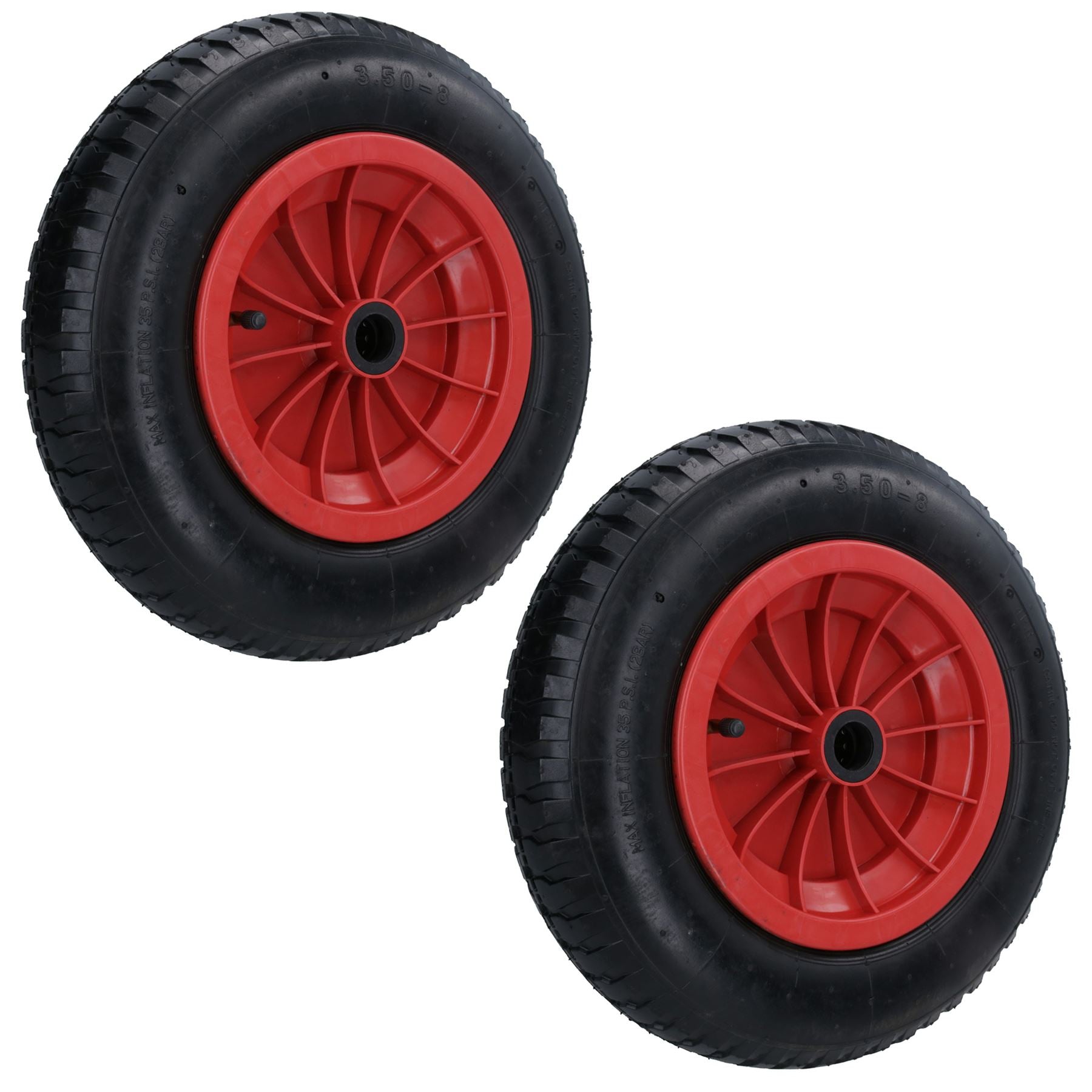 14 Zoll Schubkarre Gartenwagen Trolley Luftbereifte Räder 25mm Bohrung 150kg