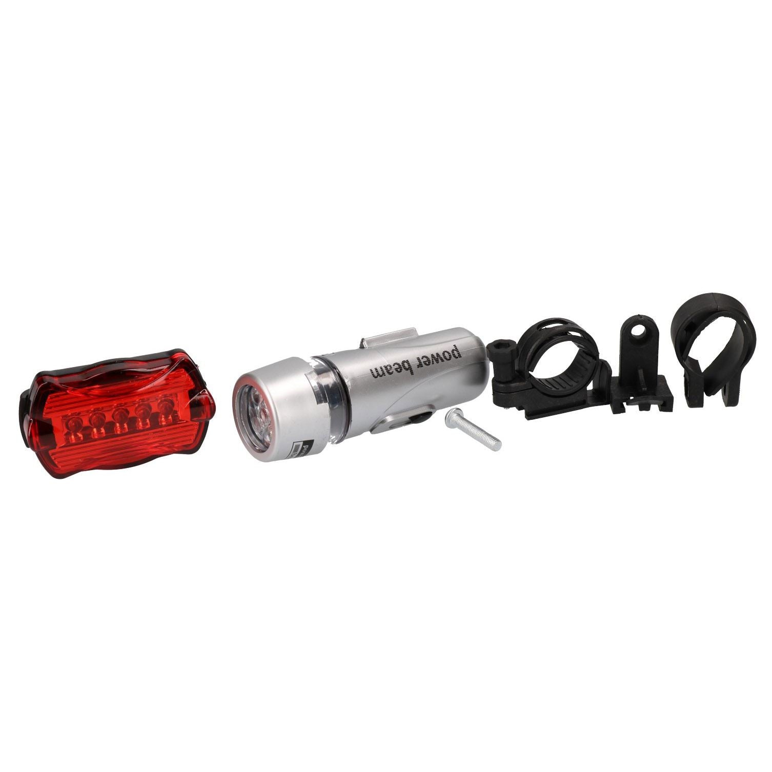 2pc 5 Led Bicycle Mountain Bike Cyle Lights Front & Rear Waterproof Lamp Torch