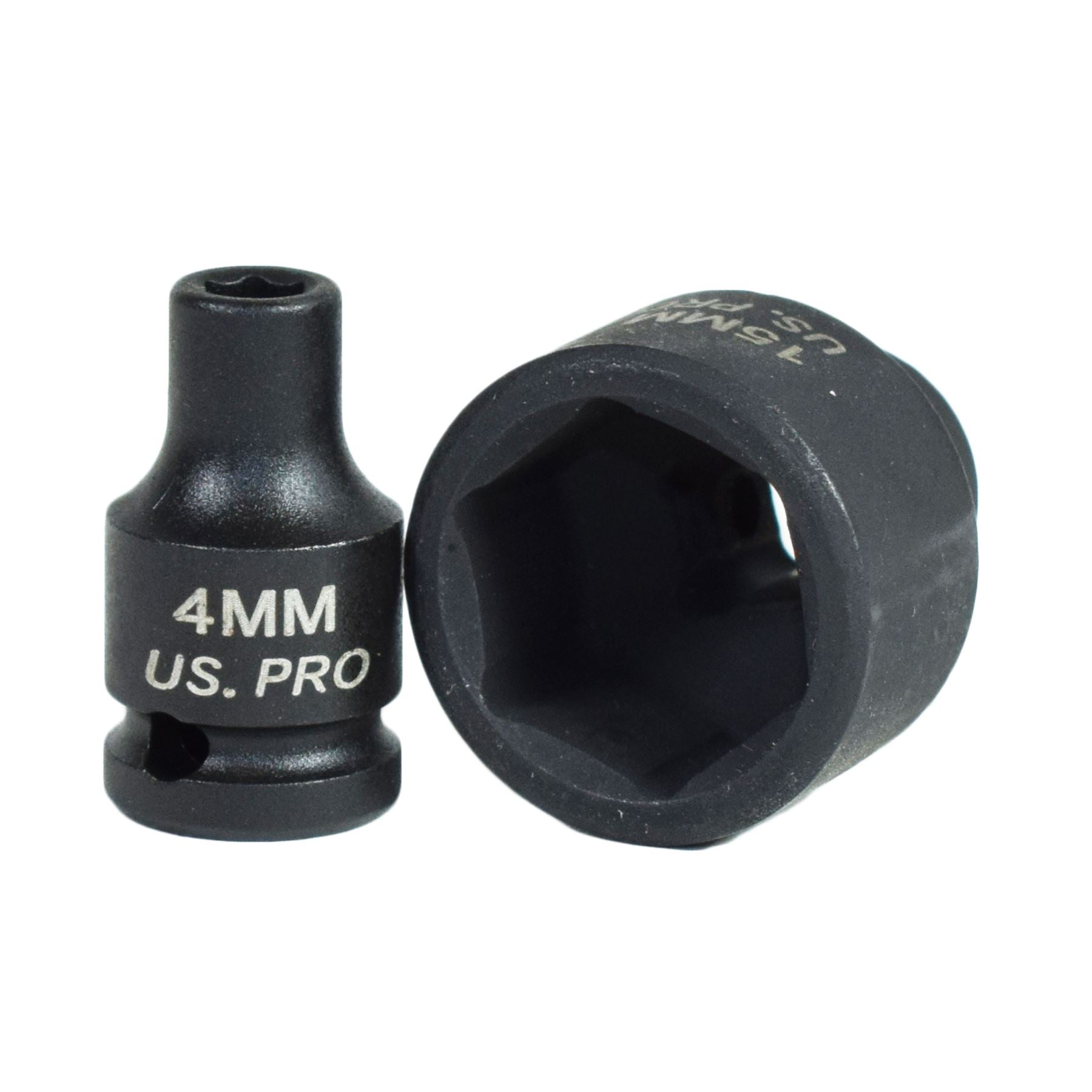 1/4"-Antrieb, metrisch, flache Schlagnüsse, 6-seitig, 14-teilig, 4–15 mm, US Pro