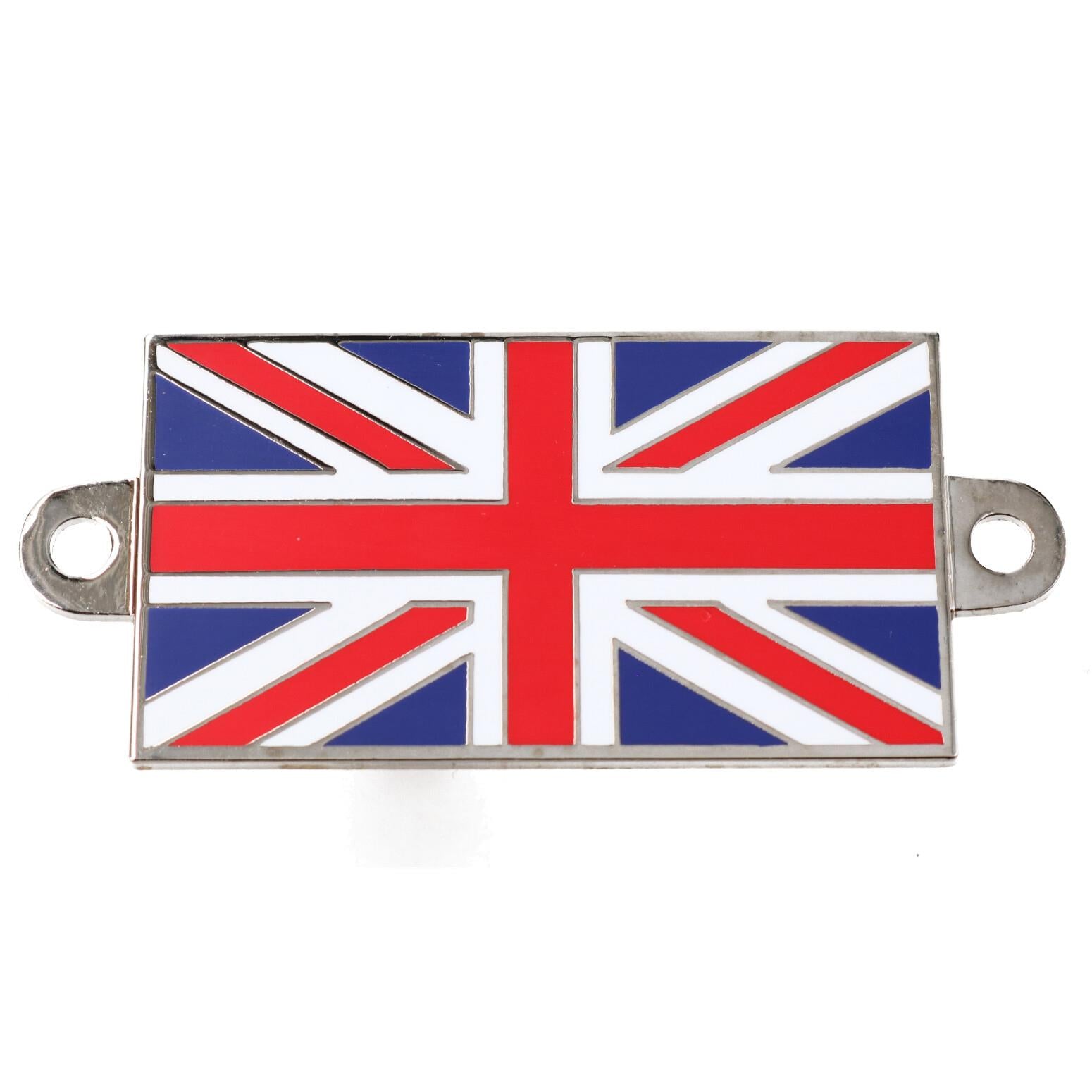 Enamelled Union Jack Flag Badge Metal Classic GB Car Emblem
