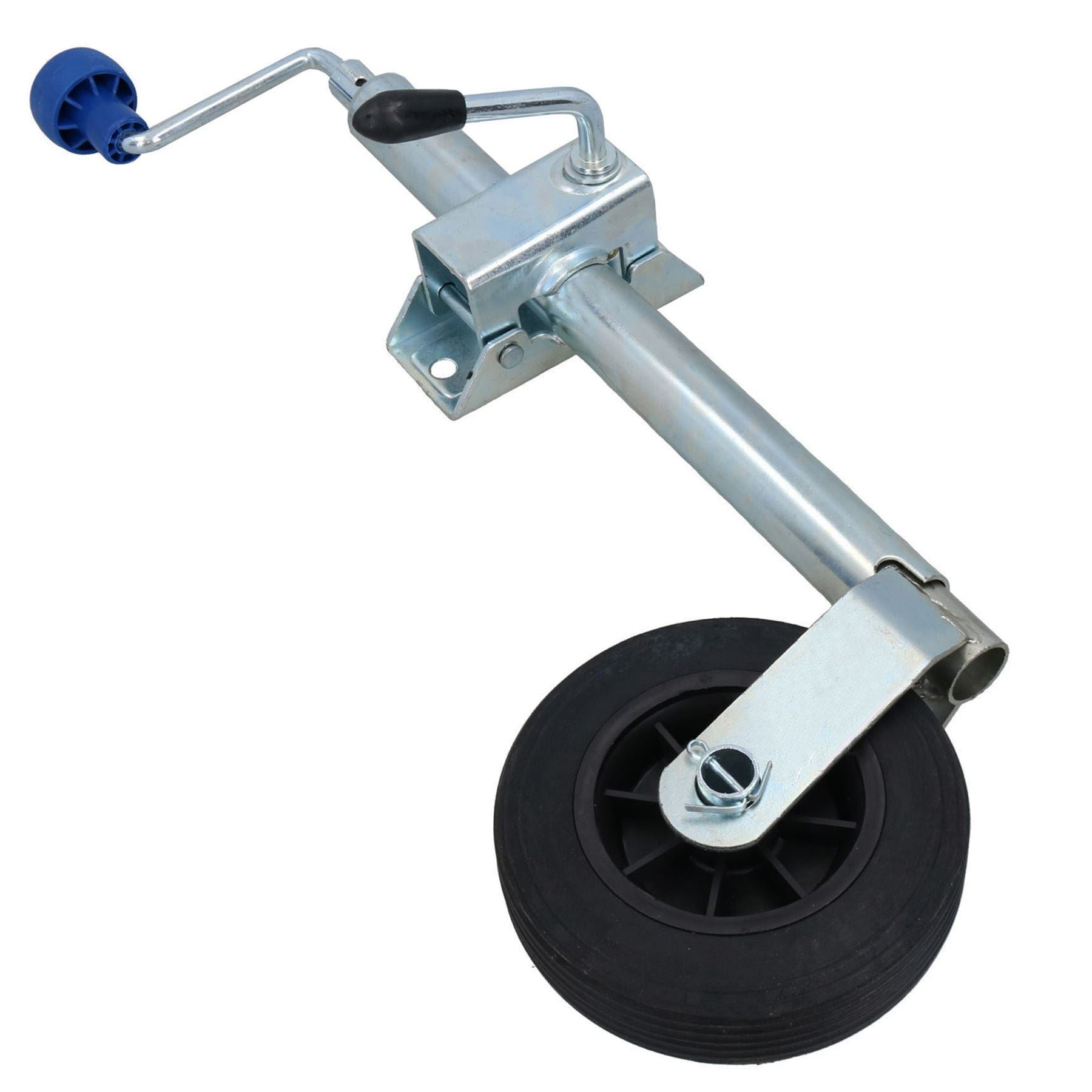 Roue jockey 34 mm avec pince pour remorque de camping ou de marchandises TR004