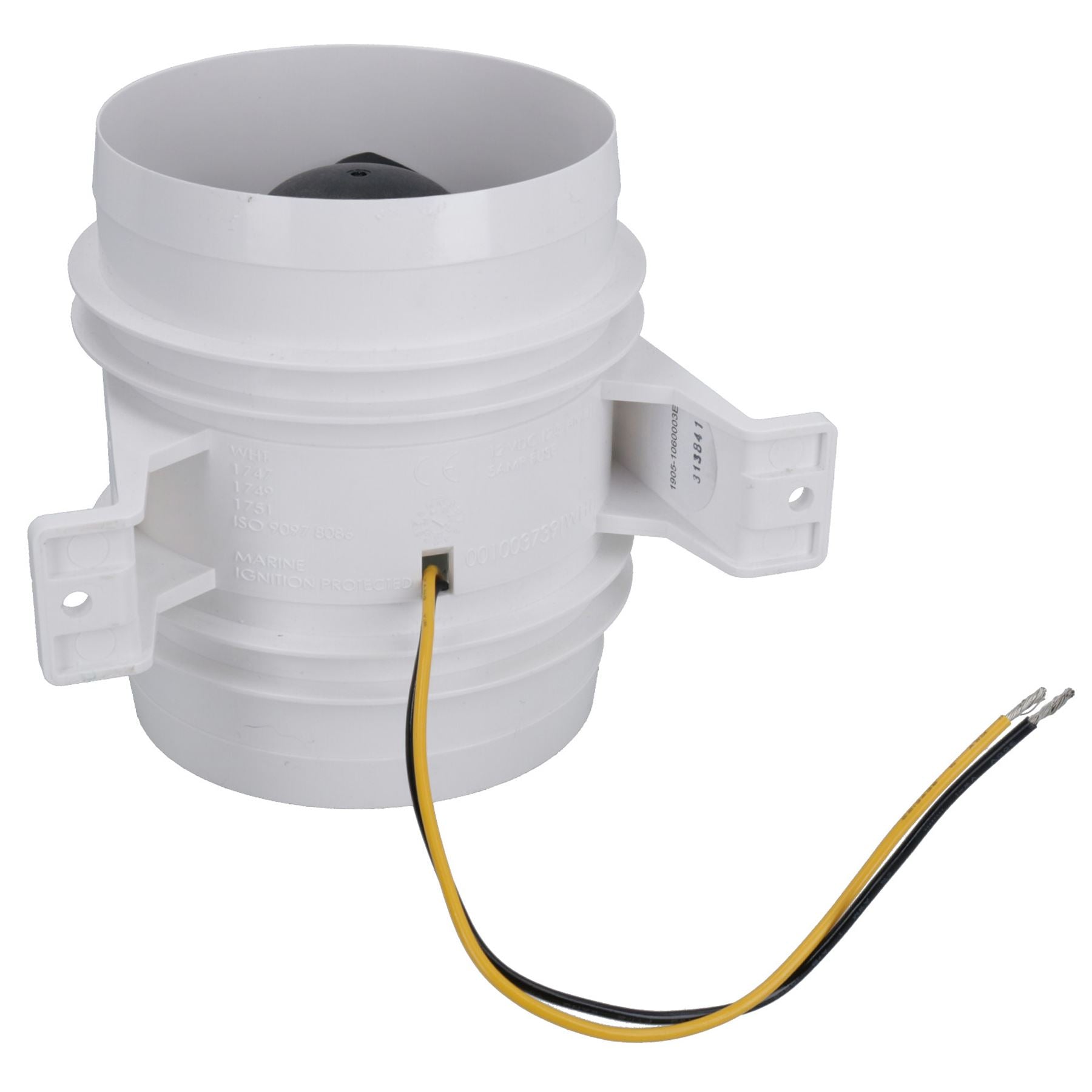 Ventilateur de cale en ligne Attwood Turbo 4000 de 4 po, ventilateur de ventilation de cabine 12 V, 145 CFM