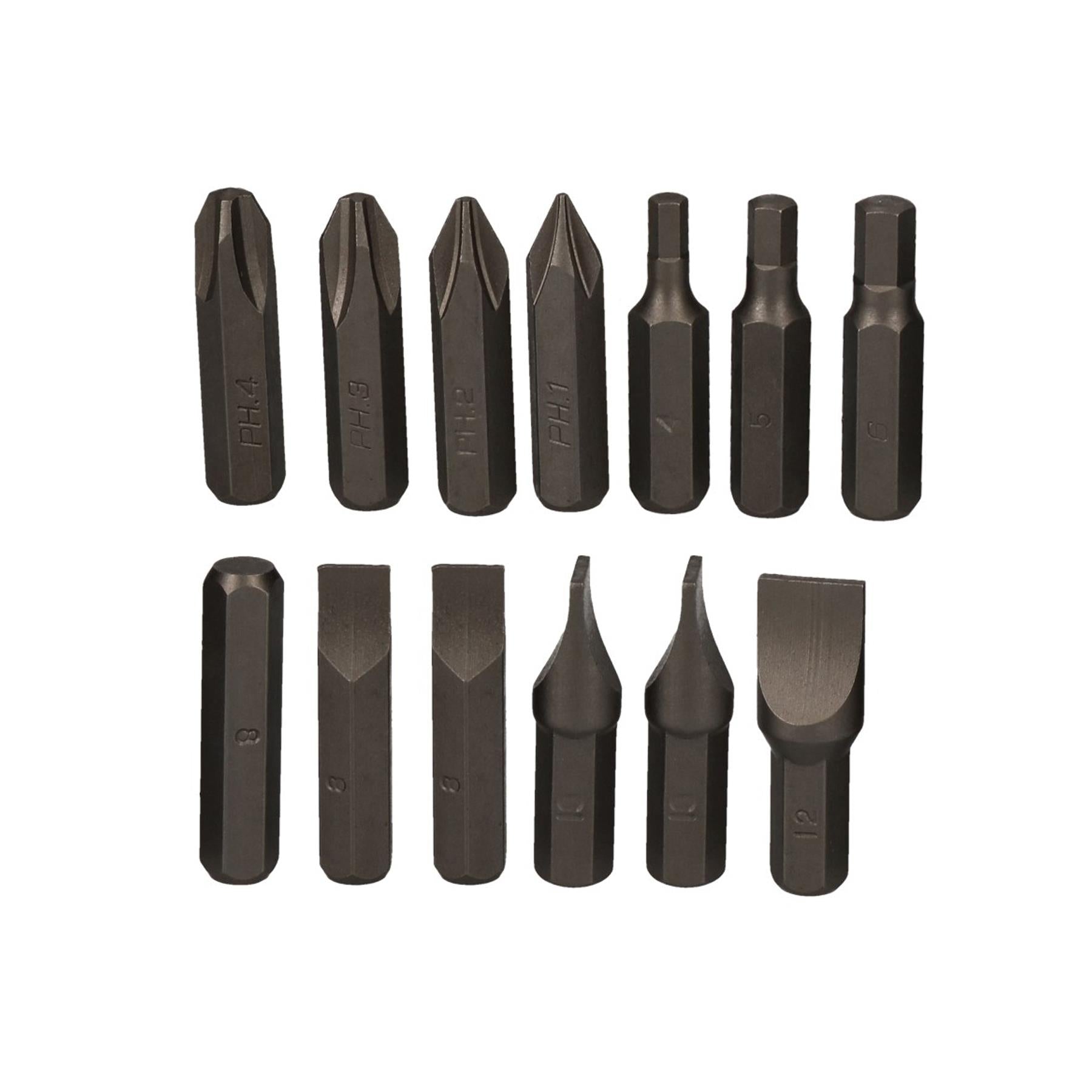 13 stück Auswirkungen Buchse Fahrer Bits Schraubendreher Phillips Schlitz Flathead Allen Hex