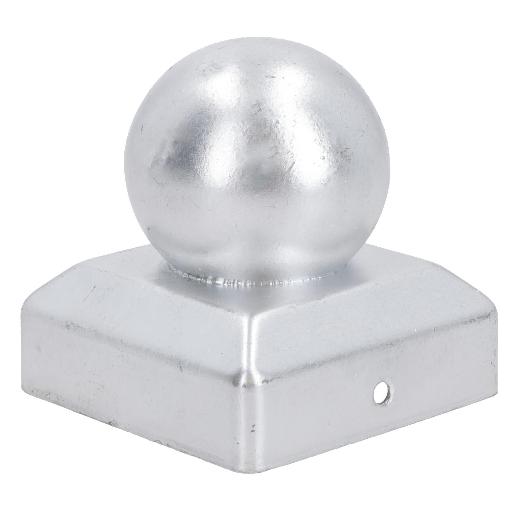 Round Metal Fence Post Caps 75mm or 100mm Protector Cover Brown or Silver