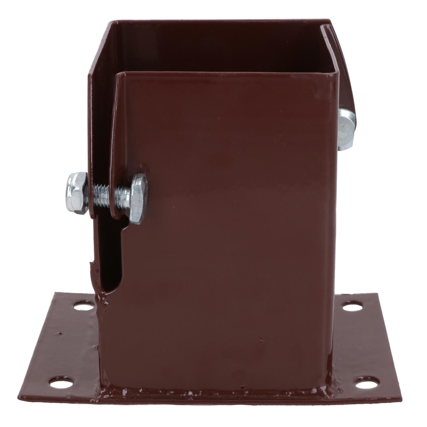 Flush Fit Fence Post Bolt Down Shoe Holder Support Clamp 75mm or 100mm