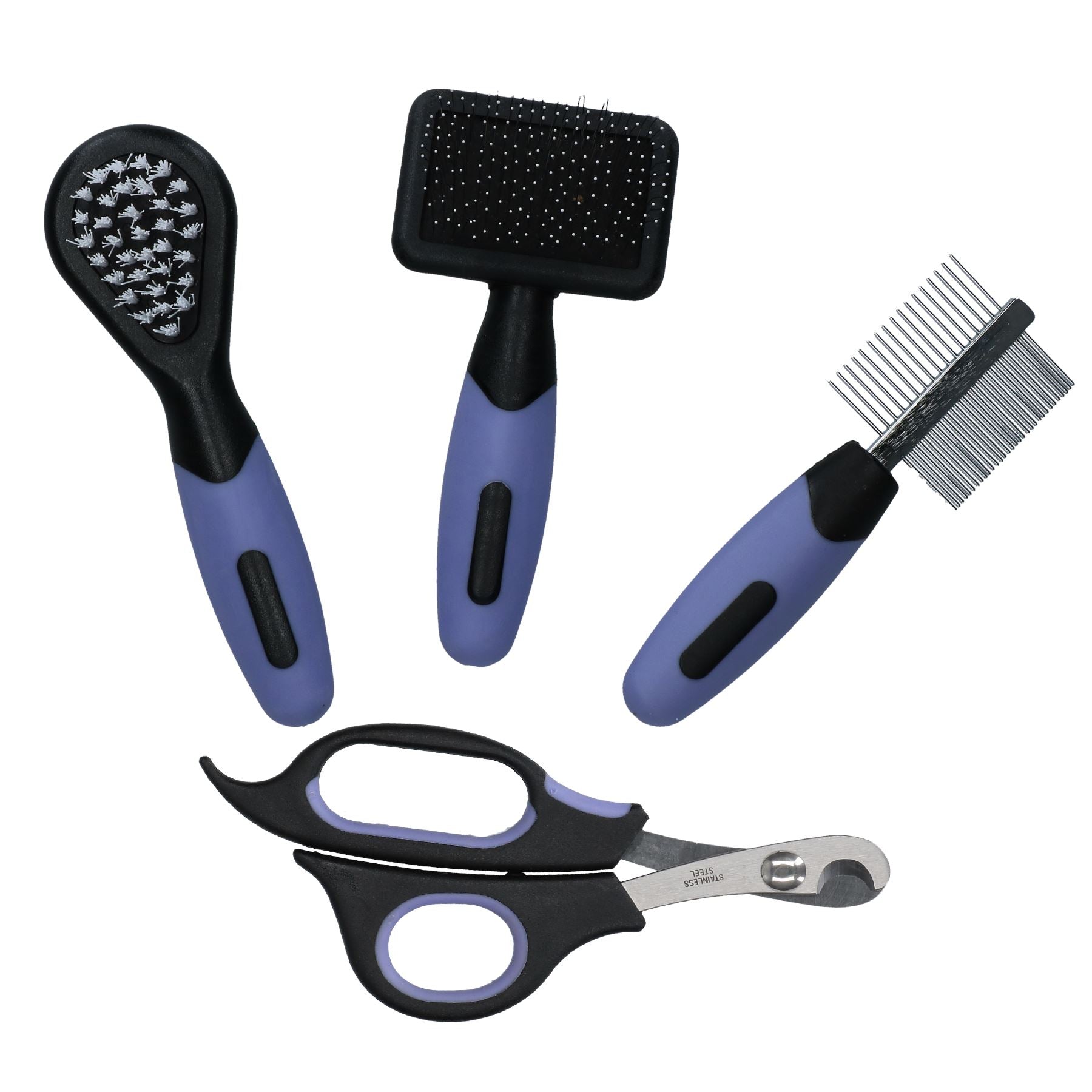 Mini kit de toilettage pour petits animaux Brosse, peigne, coupe-pinceaux, lapin, hamster, gerbille