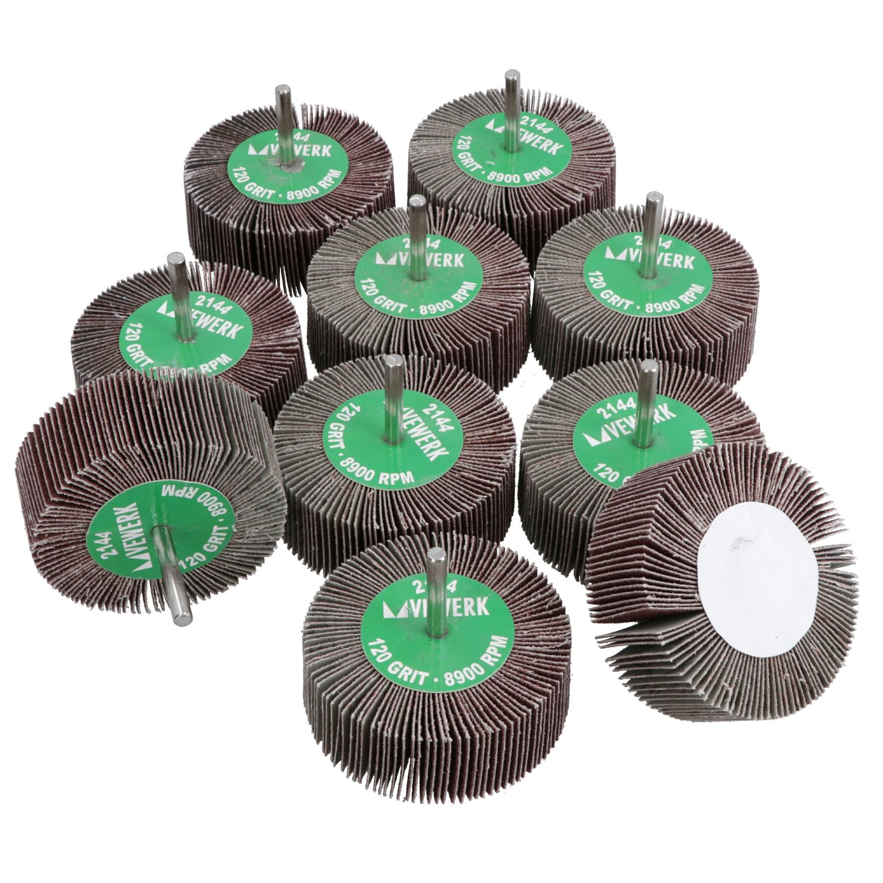 120 Grit 80mm Flap Wheel Disc Abrasive Sanding Pads For Drills Grinders 6mm Shank