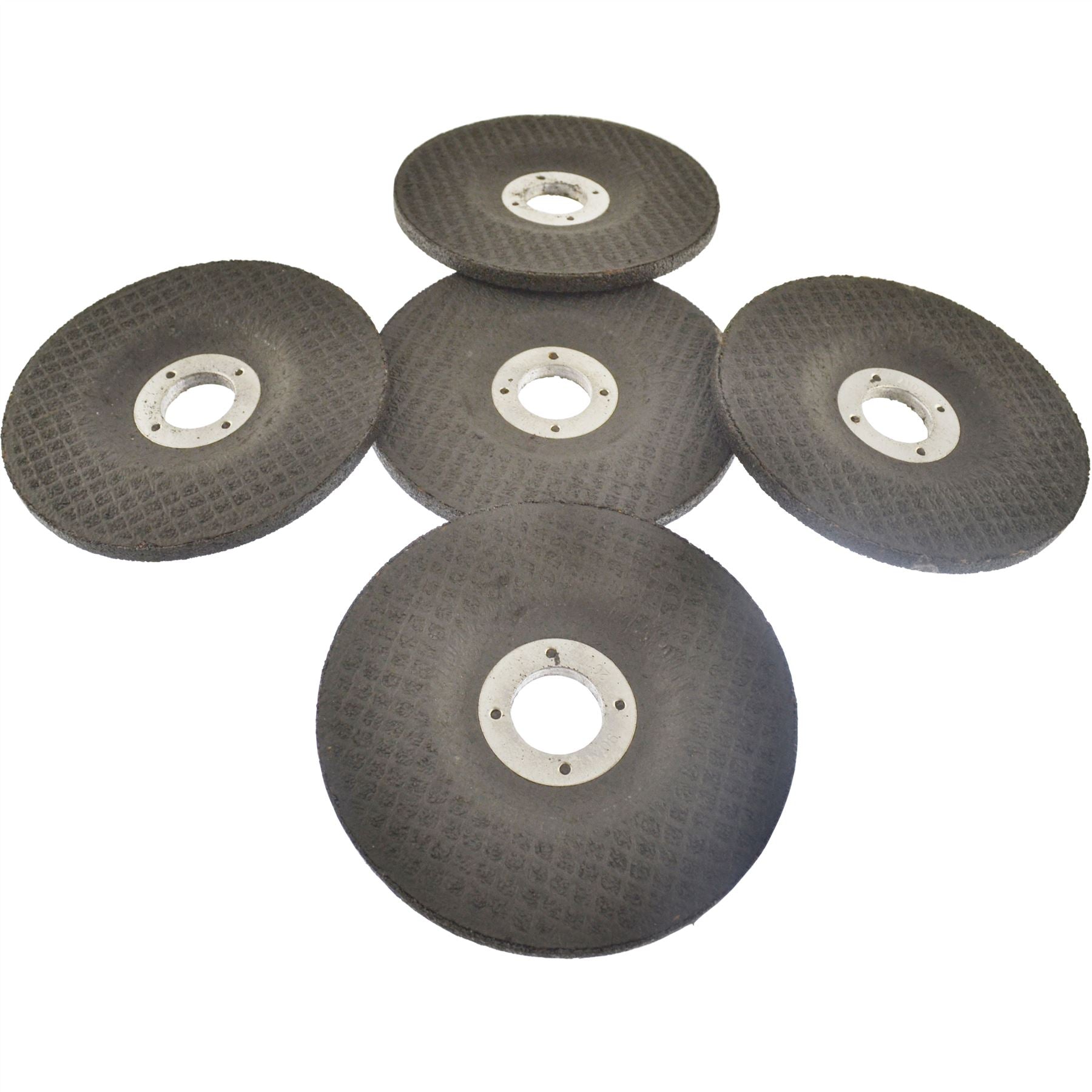 Disque de meulage en métal à centre bombé/enfoncé de 4 1/2 po en acier inoxydable AT850_5Pk