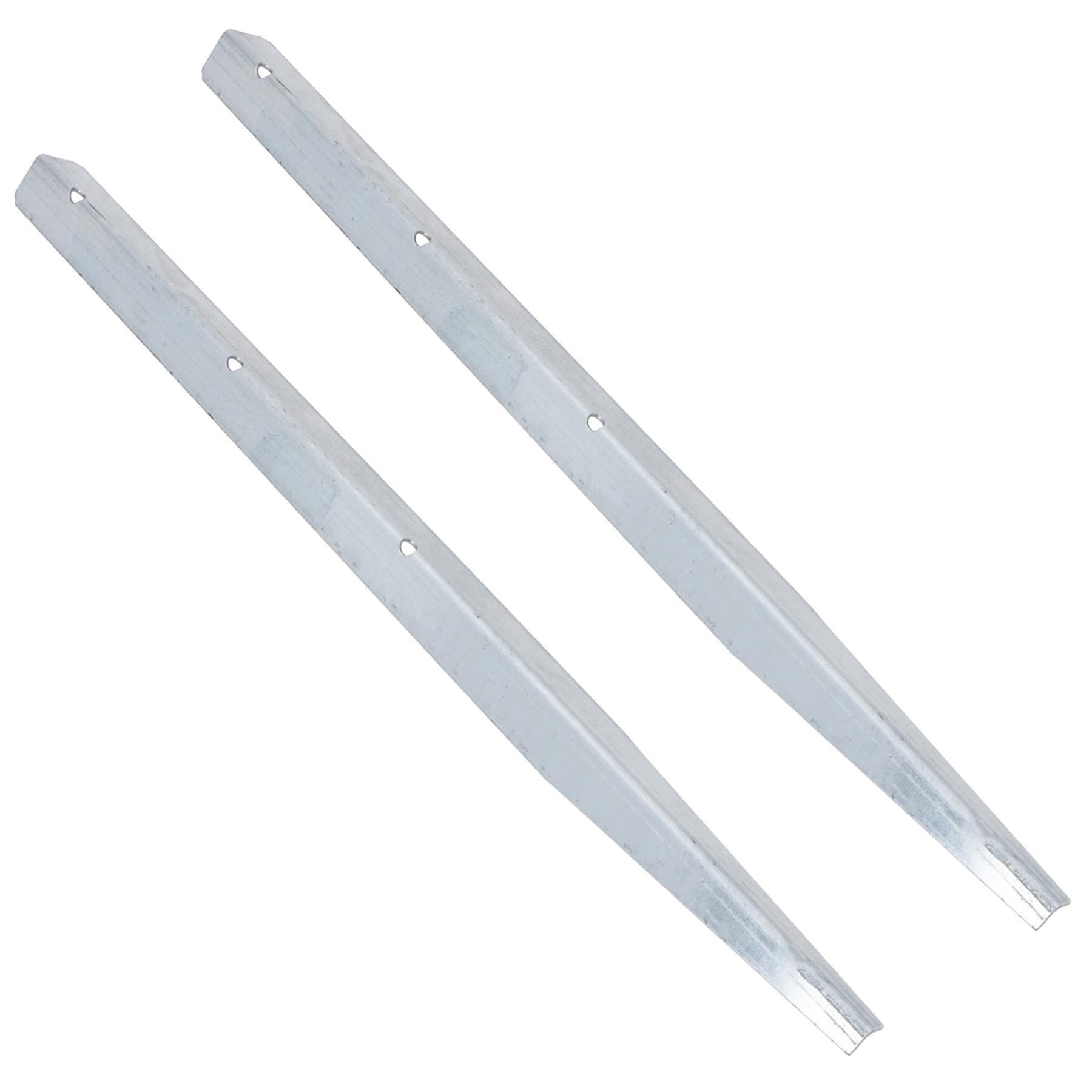 Galvanised Log Roll Pin 450mm Wooden Border Edging Garden Lawn Yard