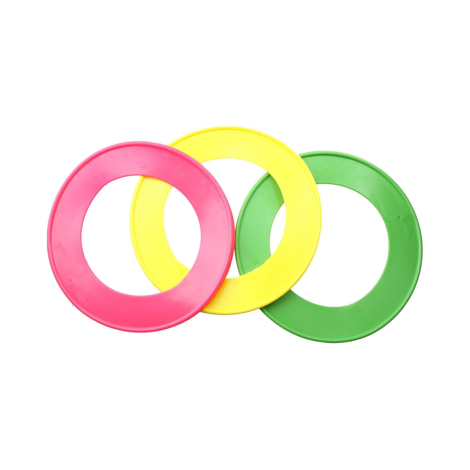 3er-Pack Hoop LA Interaktives Wurf- und Apportierspielzeug für Hunde, klein, verschiedene Farben, 15 cm
