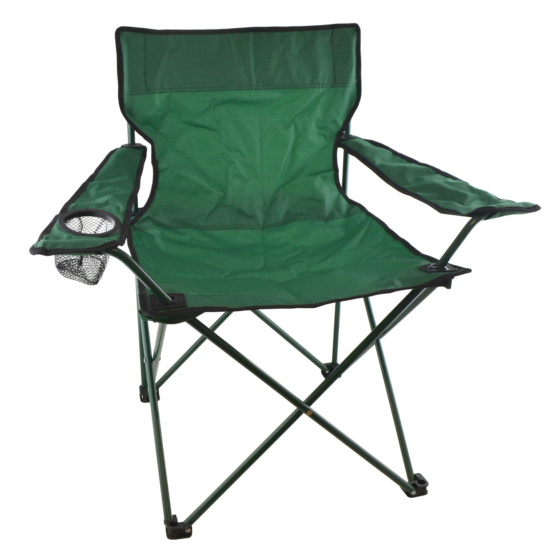 Camping Chair Folding Lounger Cup Holder Canvas Garden Outdoor Festival CMP28