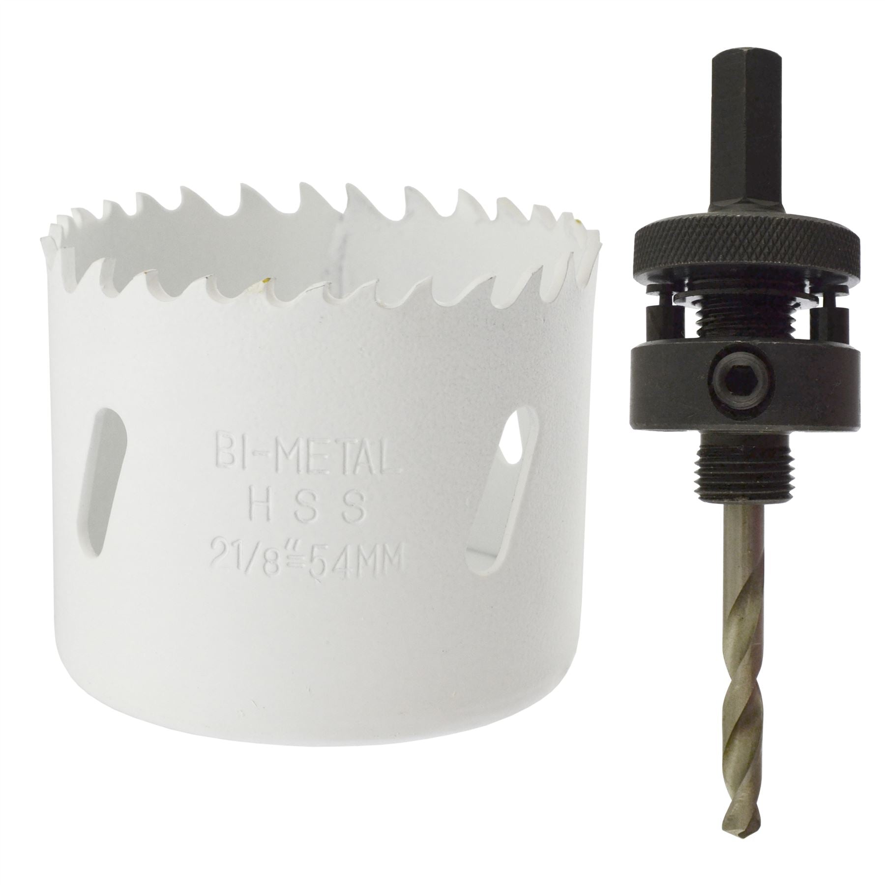 32 - 152 mm Lochsäge mit 1/2 Zoll Schaftbohrfutter, Fräser, Bimetall-Bohrer